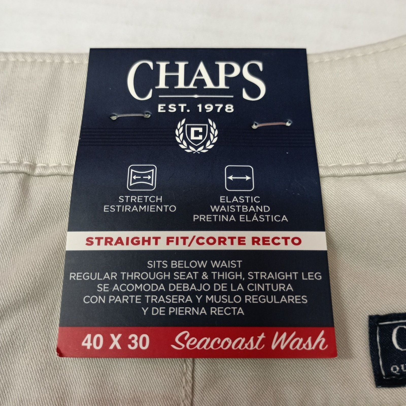 Chaps Chaps Straight Fit Chino Pants Men's Size 40x30 Beige Size US 40 / EU 56 - 2 Thumbnail