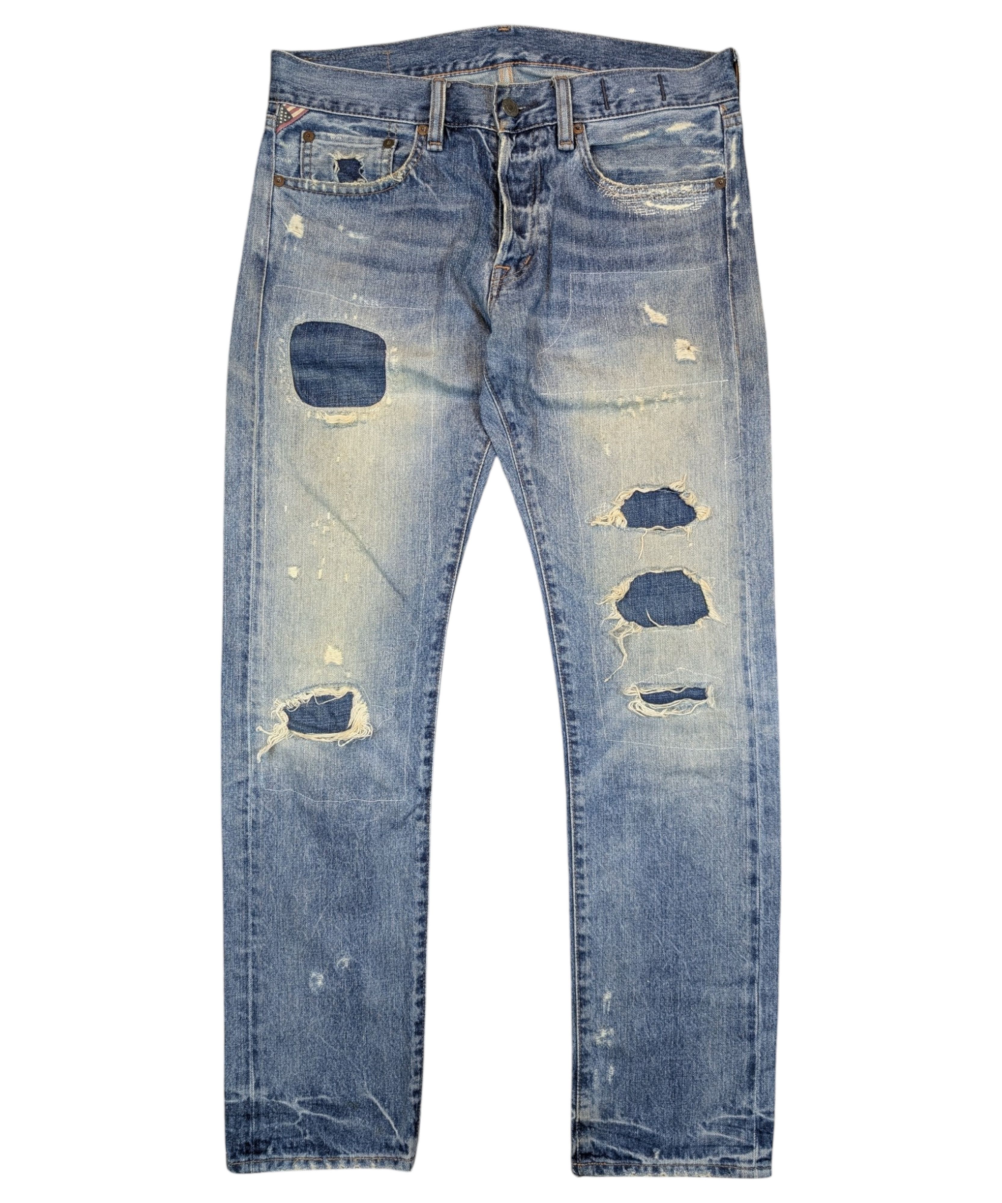 Denim & Supply Ralph Lauren Ralph Lauren Denim & Supply Washed Distressed Patched Jeans Size US 30 / EU 46 - 1 Thumbnail