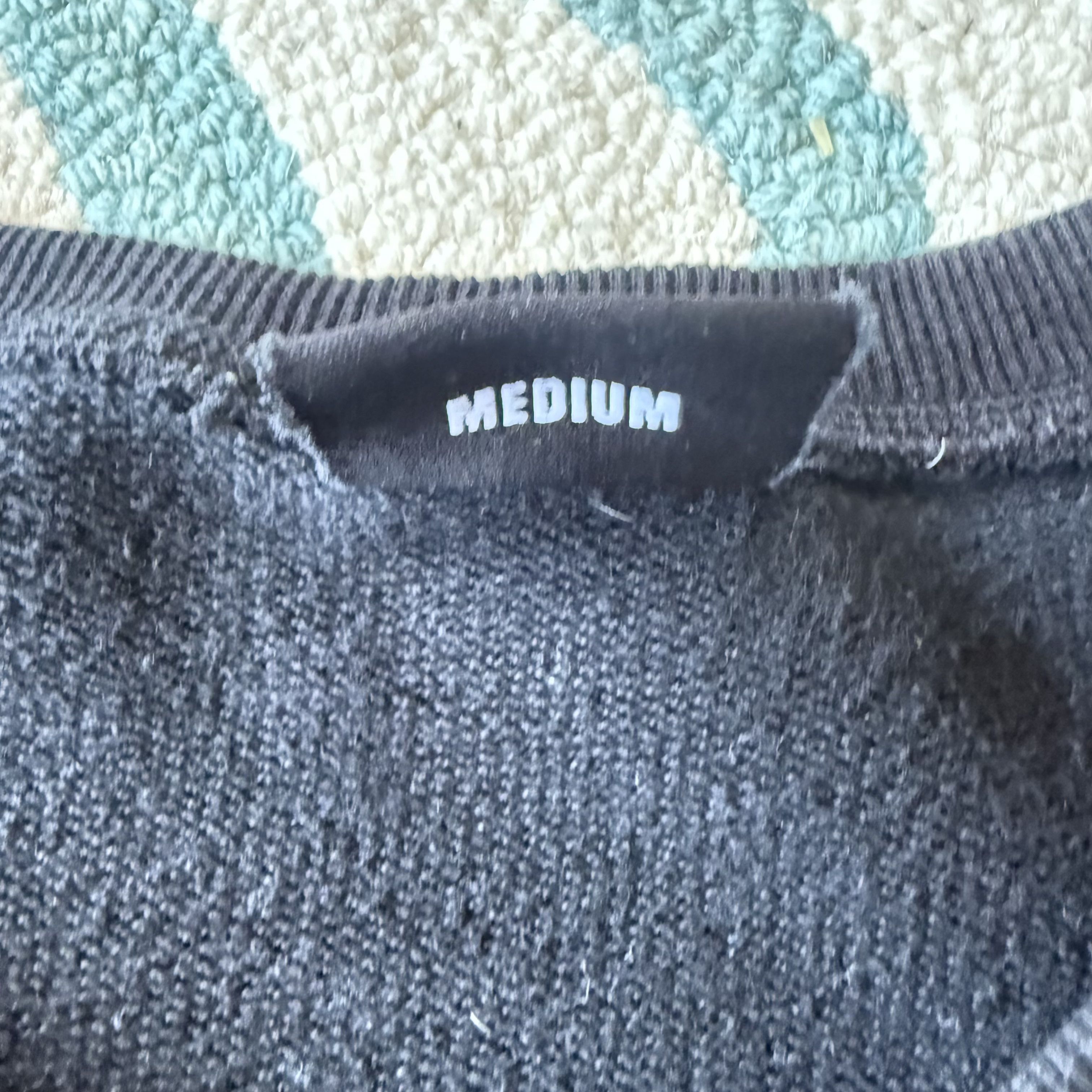 Revenge Revenge Embroidered Crewneck Mens Medium Black White Blue Size US M / EU 48-50 / 2 - 3 Thumbnail