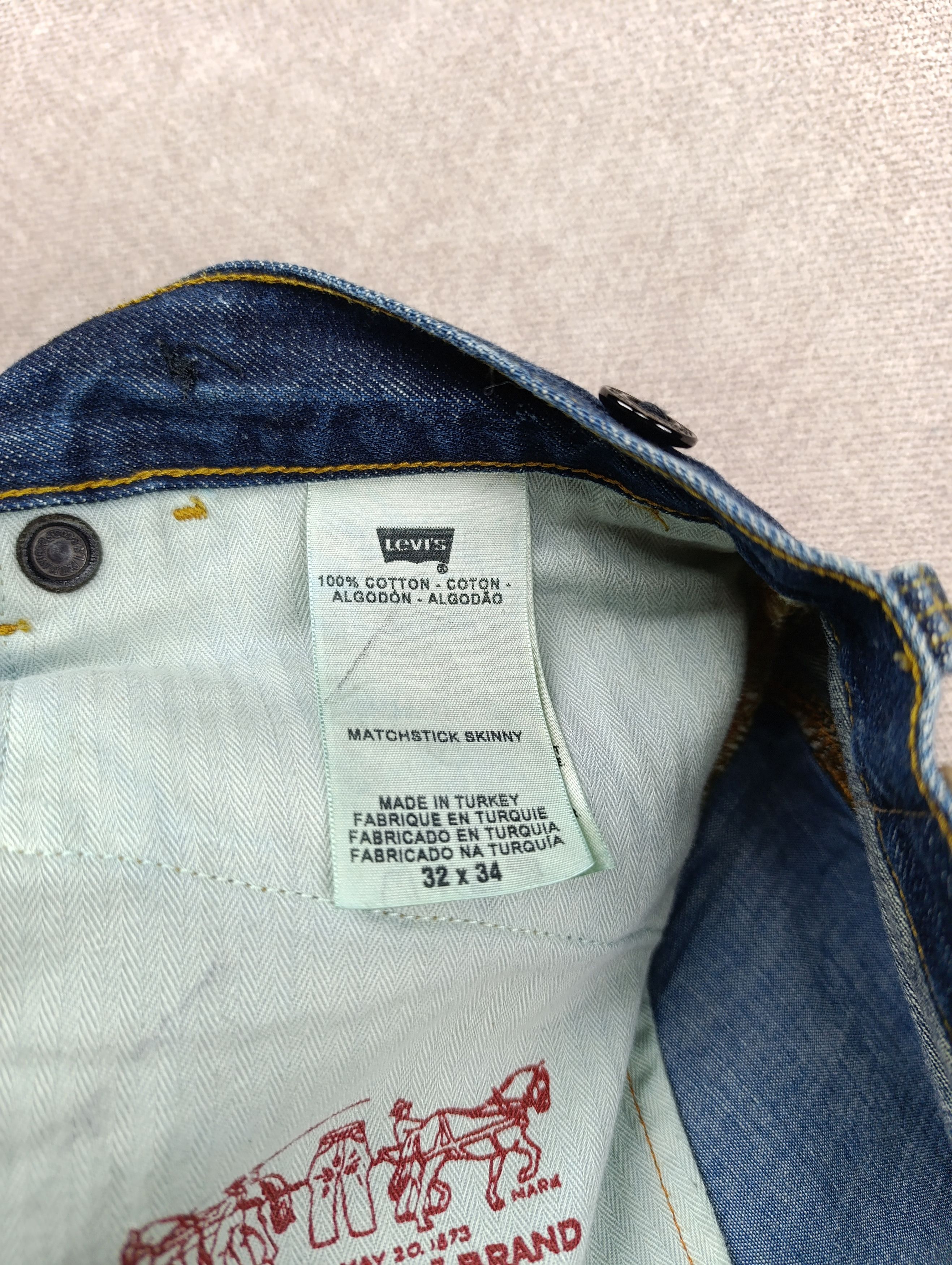 Levi's LEVIS MATCHSTICK SKINNY MENS JEANS CINCH SIZE 32/34 Size US 32 / EU 48 - 21 Thumbnail