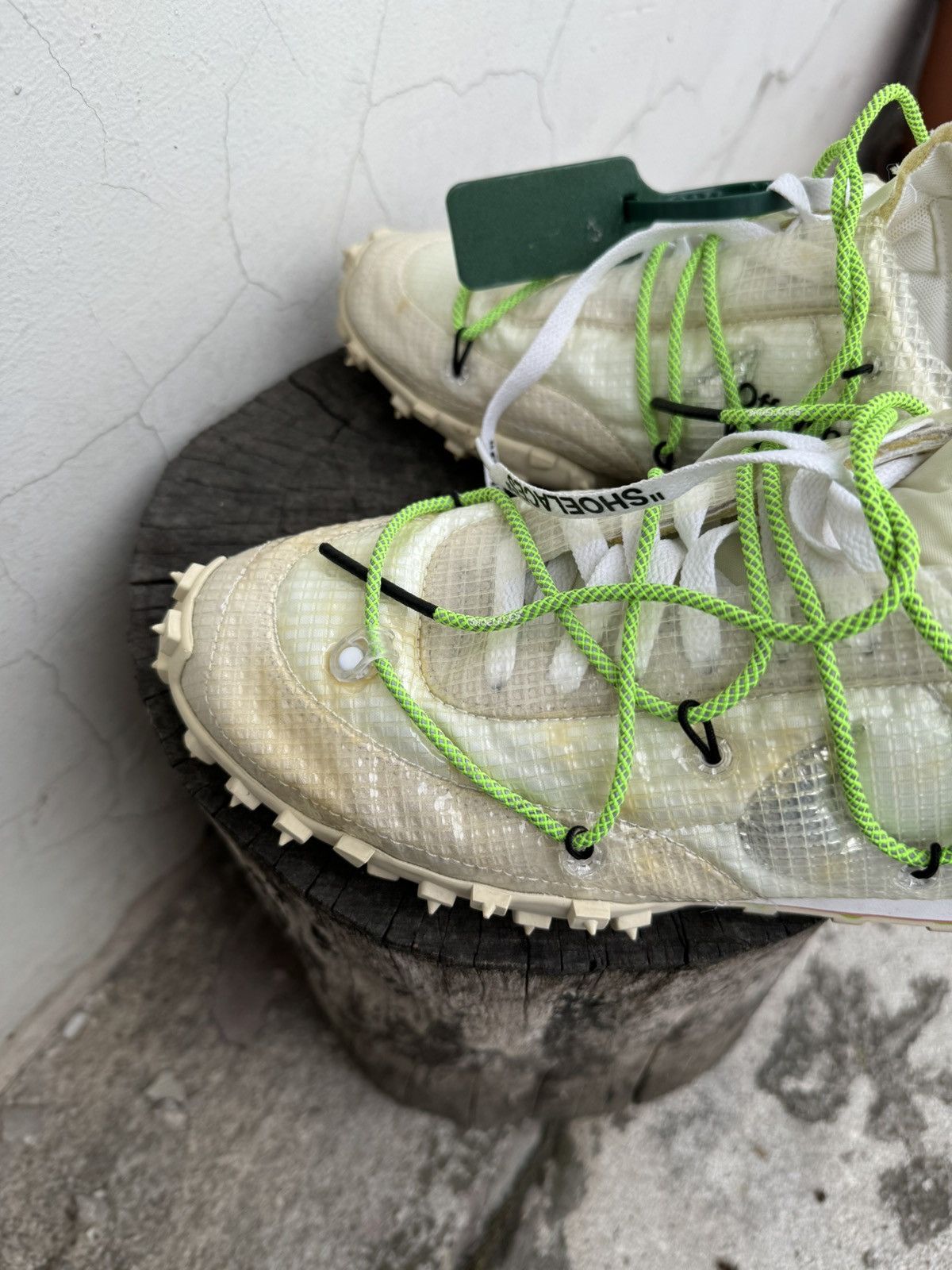 Nike × Off-White Nike Waffle Racer X Off-White White Electric Green Size US 7 / EU 40 - 18 Thumbnail