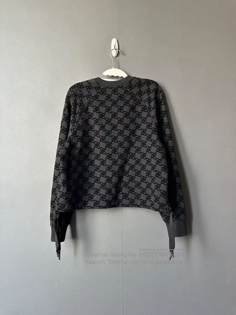 Fendi Fendi Black All-Over Printed Flocked Ribbon Hoodie Size XS / US 0-2 / IT 36-38 - 2 Thumbnail