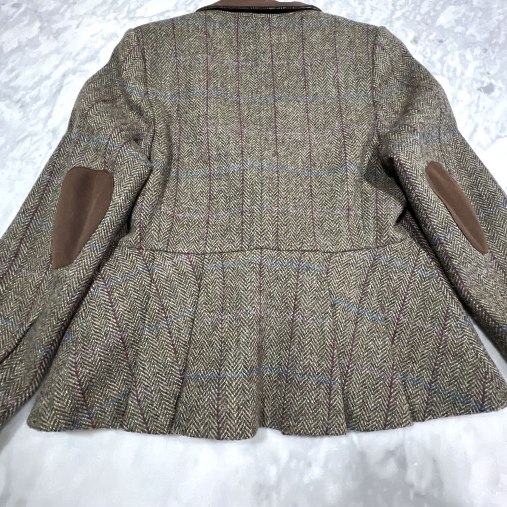 Harris Tweed VINTAGE Harris Tweed Blazer Coat Women’s UK 18 US 14 XL Herringbone Wool Lined Size XL / US 12-14 / IT 48-50 - 6 Thumbnail