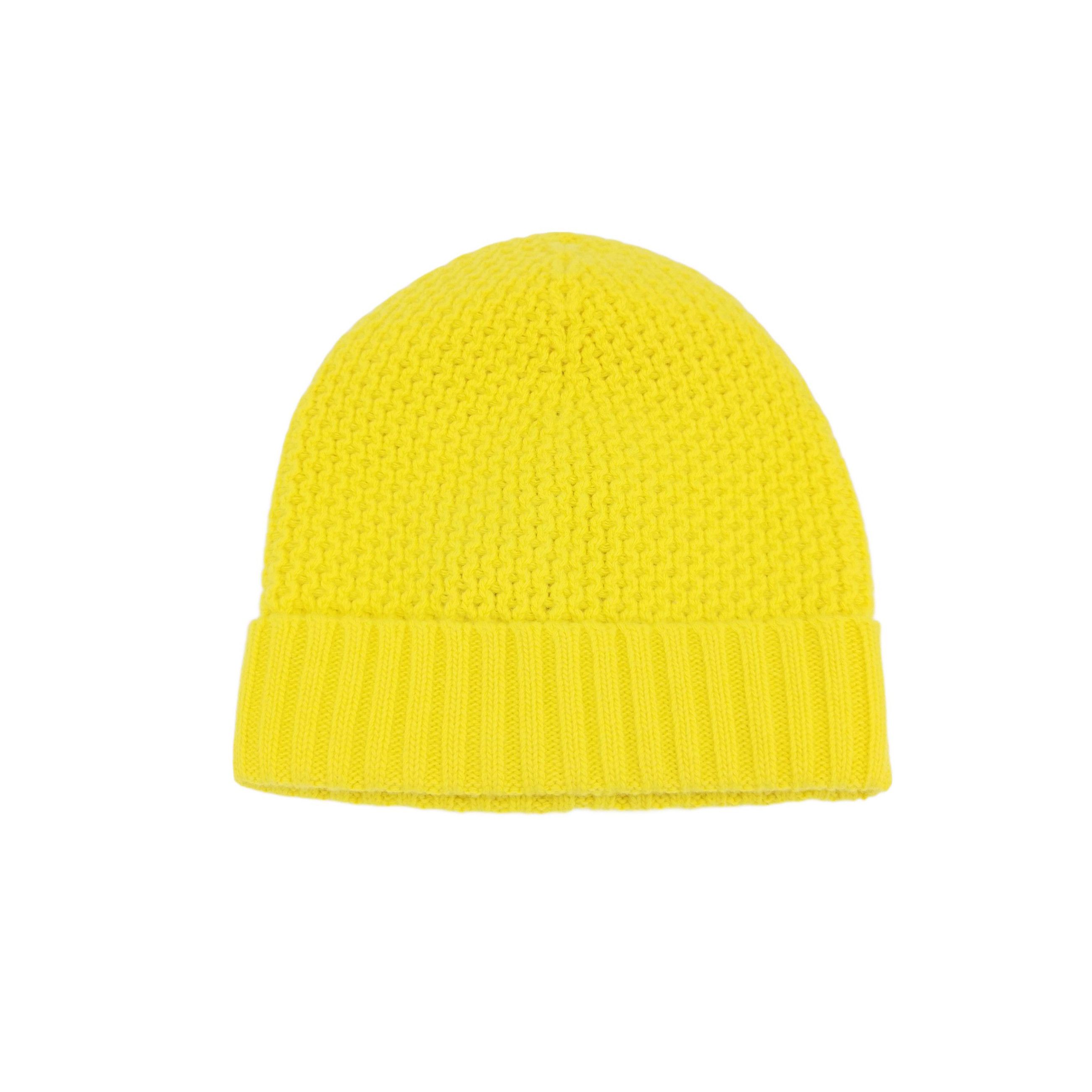 Prada Prada Yellow Knit Beanie ONE SIZE Size ONE SIZE - 1 Thumbnail