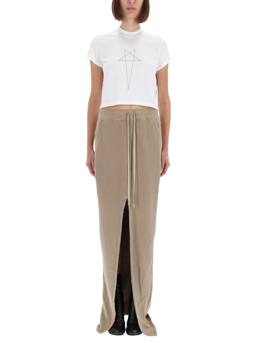 Rick Owens Drkshdw RICK OWENS DRKSHDW "CROPPED SMALL" T-SHIRT - IVORY Size L / US 10 / IT 46 - 1 Thumbnail