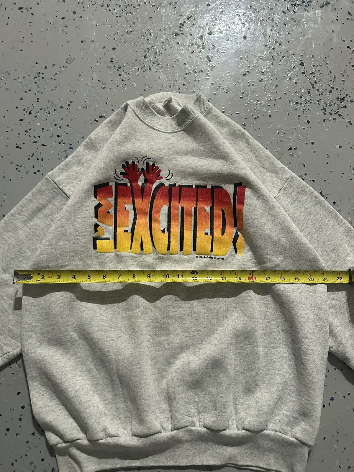 Vintage 1994 Vintage “I’m Excited” Grey Crewneck Size US M / EU 48-50 / 2 - 6 Thumbnail