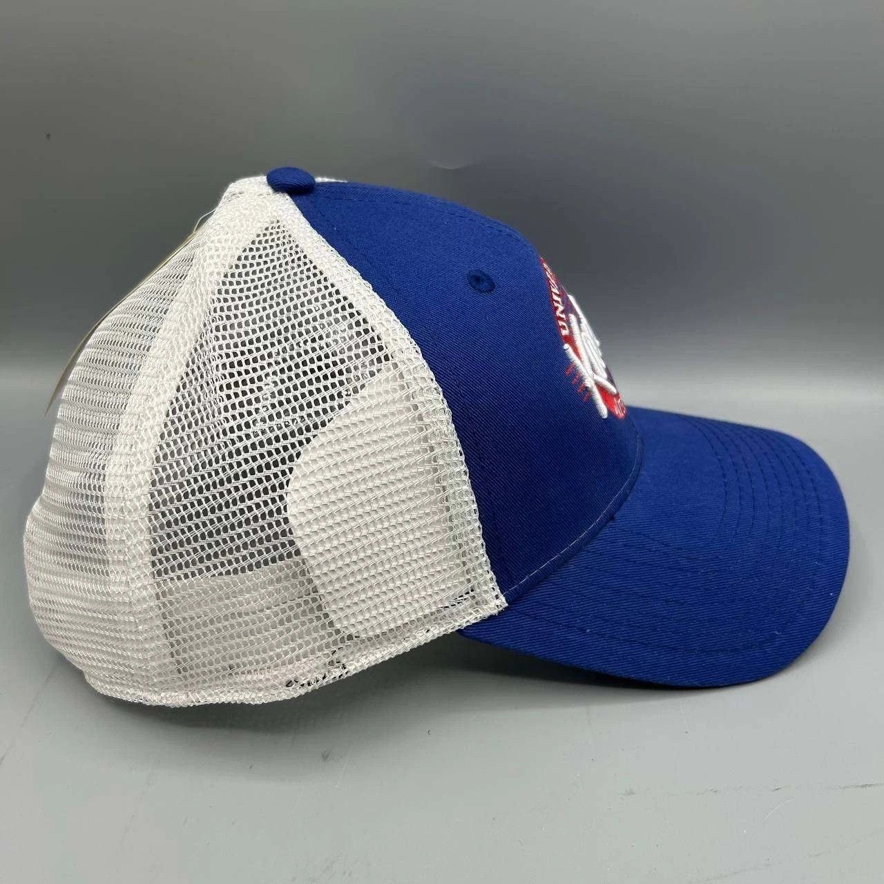 The Game Kansas Jayhawks NCAA Trucker Hat Men Blue White Snap Back Size ONE SIZE - 5 Thumbnail