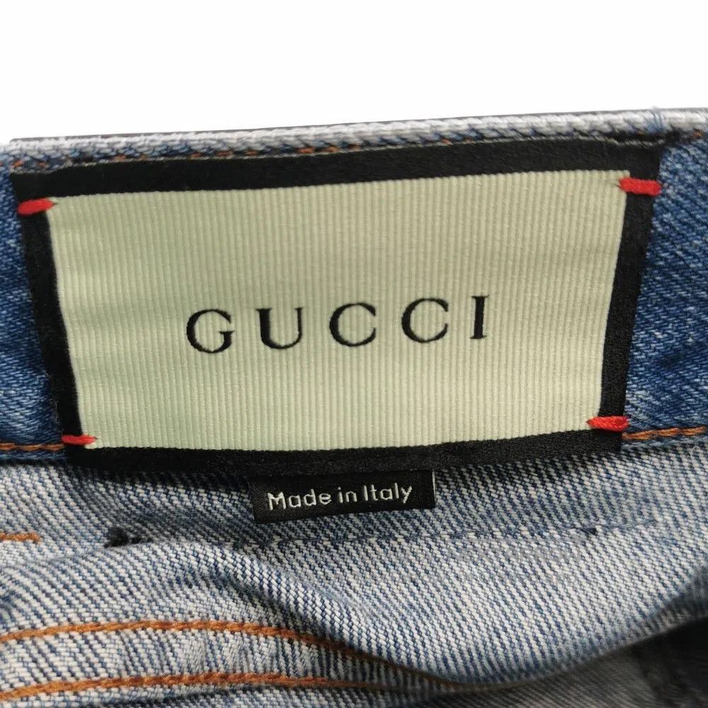 Gucci Gucci Denim Shorts w/ Apple & Double G Logo. Size 23" - 4 Thumbnail