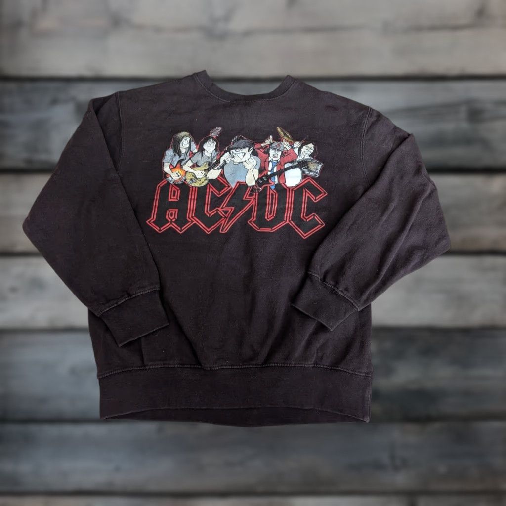 Vintage ACDC Size Small Crewneck Sweatshirt by Tramever Caricature Graphic Band Size S / US 4 / IT 40 - 1 Thumbnail