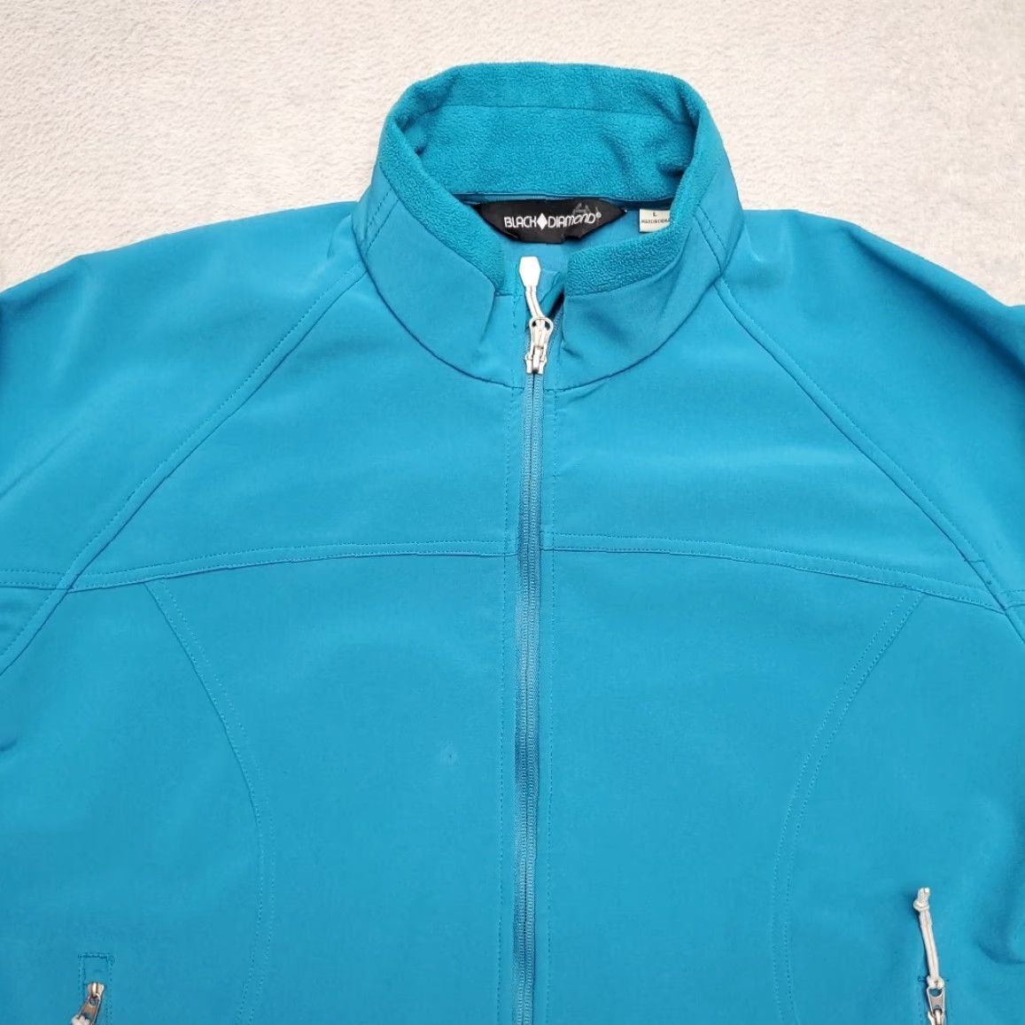 Black Diamond VINTAGE Black Diamond Jacket Women L Teal Softshell Full Zip Outdoors Gorp Size L / US 10 / IT 46 - 3 Thumbnail