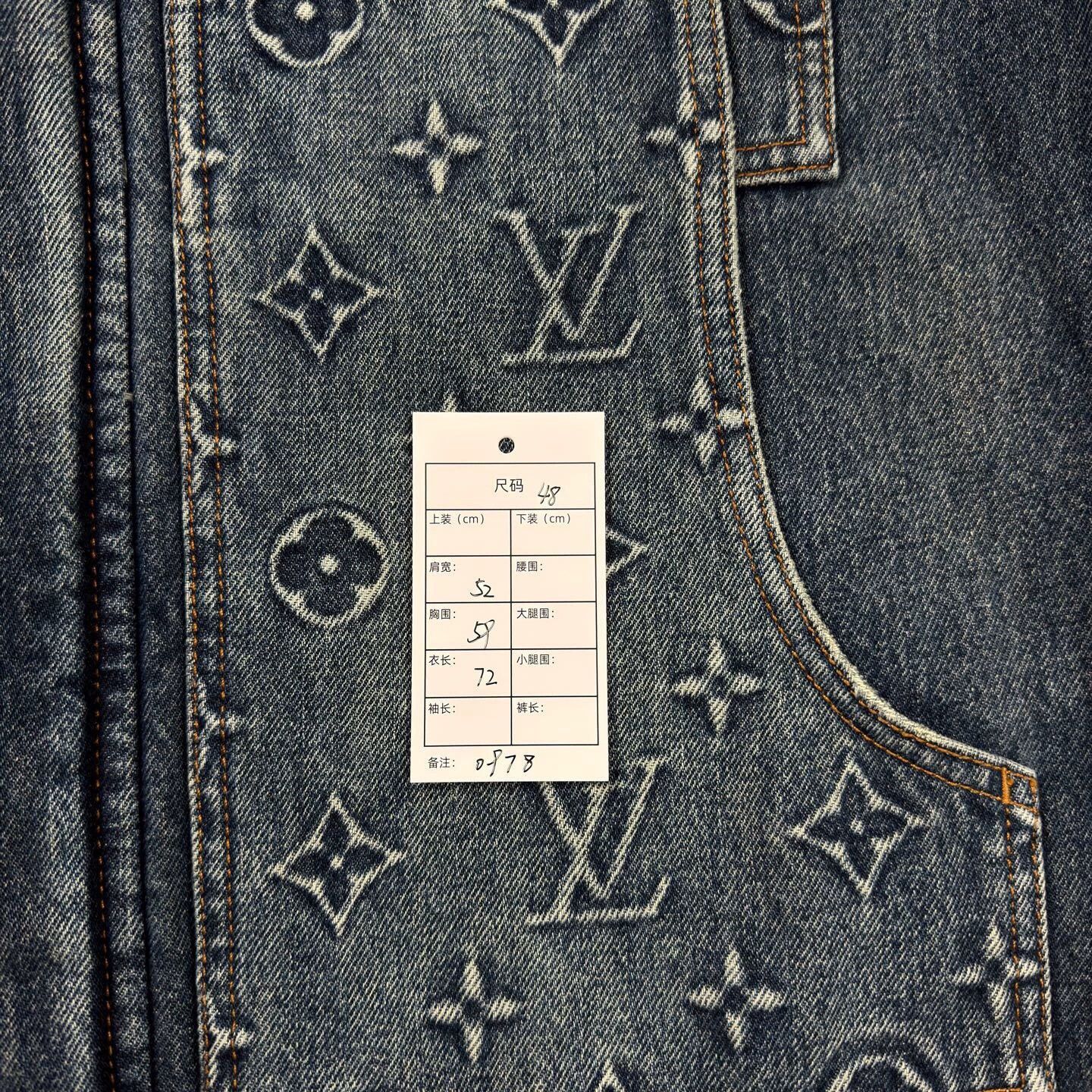 Louis Vuitton LV Navy Lumberjack Print Denim Jacket 48 Size US M / EU 48-50 / 2 - 5 Thumbnail