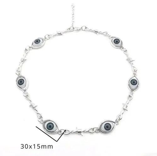 Japanese Brand Blue Eyes Necklace Allien Eyes Small Iron Wired Thorn Size ONE SIZE - 4 Thumbnail
