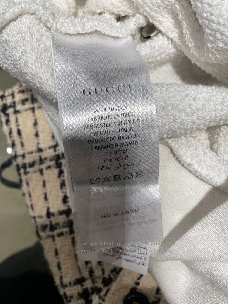 Gucci Gucci SizeOS White v-neck sweatshirt Size US M / EU 48-50 / 2 - 4 Thumbnail