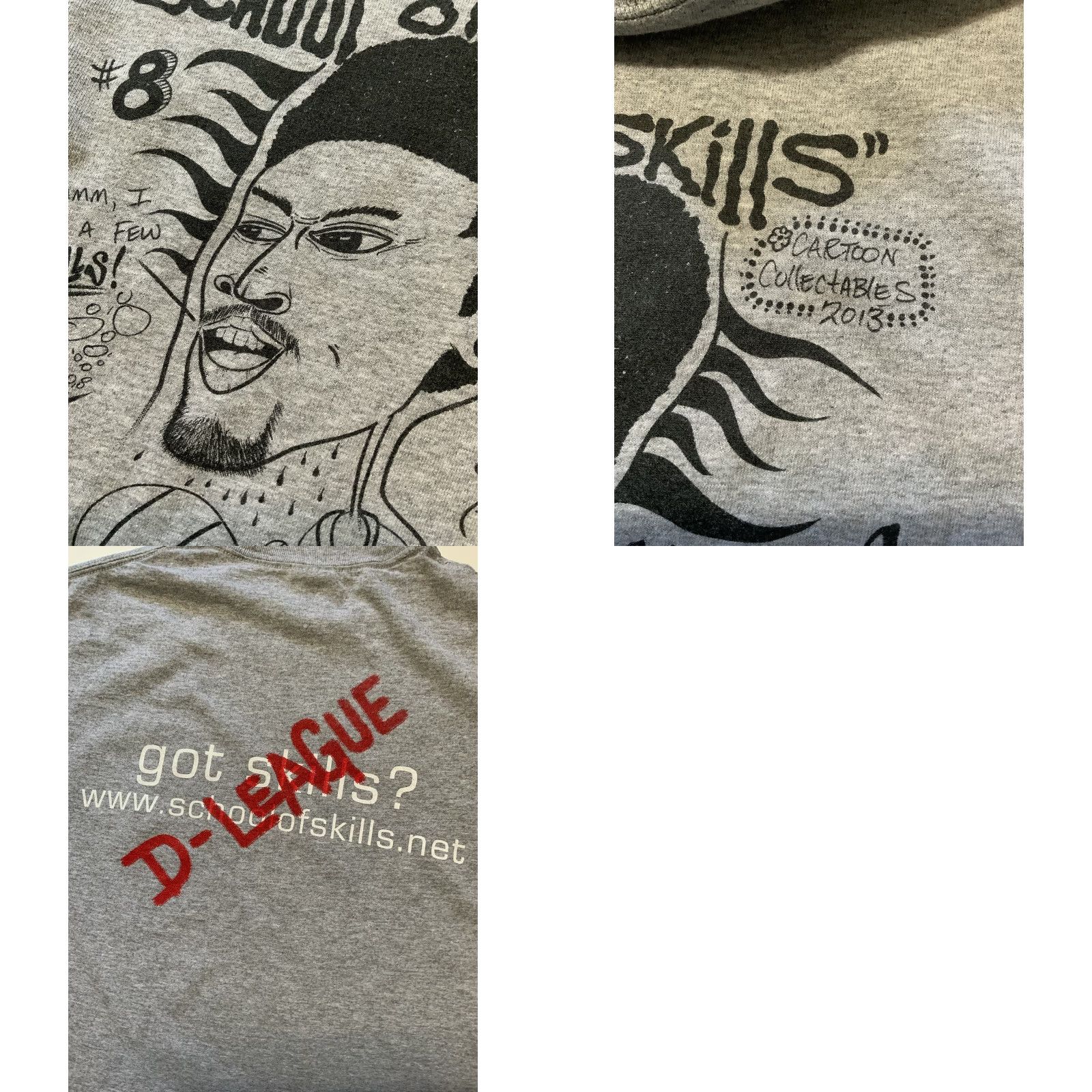 Gildan Kobe Bryant 2013 D League Graphic T-Shirt School Of Skills Cartoon Collectables Gray Small Men Size US S / EU 44-46 / 1 - 8 Thumbnail