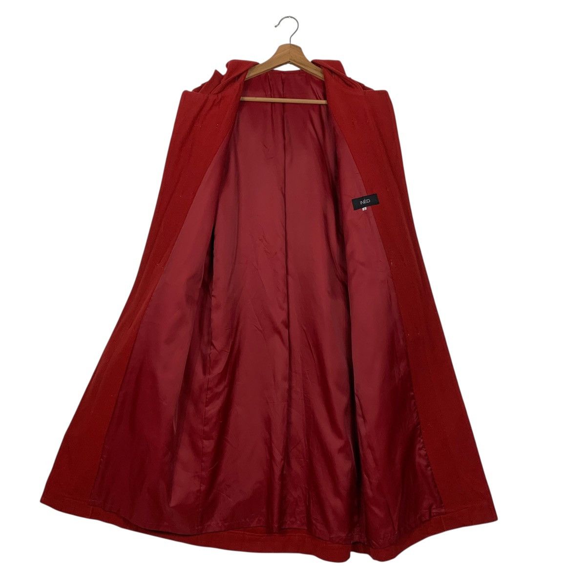 Japanese Brand Ined Red Duffle Coat Size M / US 6-8 / IT 42-44 - 12 Thumbnail