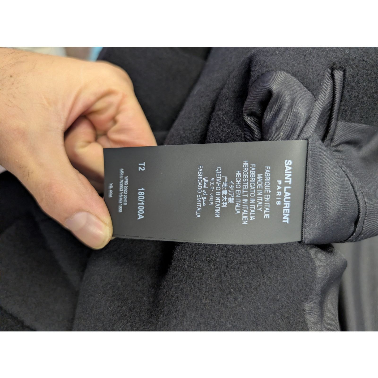 Saint Laurent Paris o1rshd1 Manteau Oversize Brosse oversized brush coat Black Size US M / EU 48-50 / 2 - 16 Thumbnail
