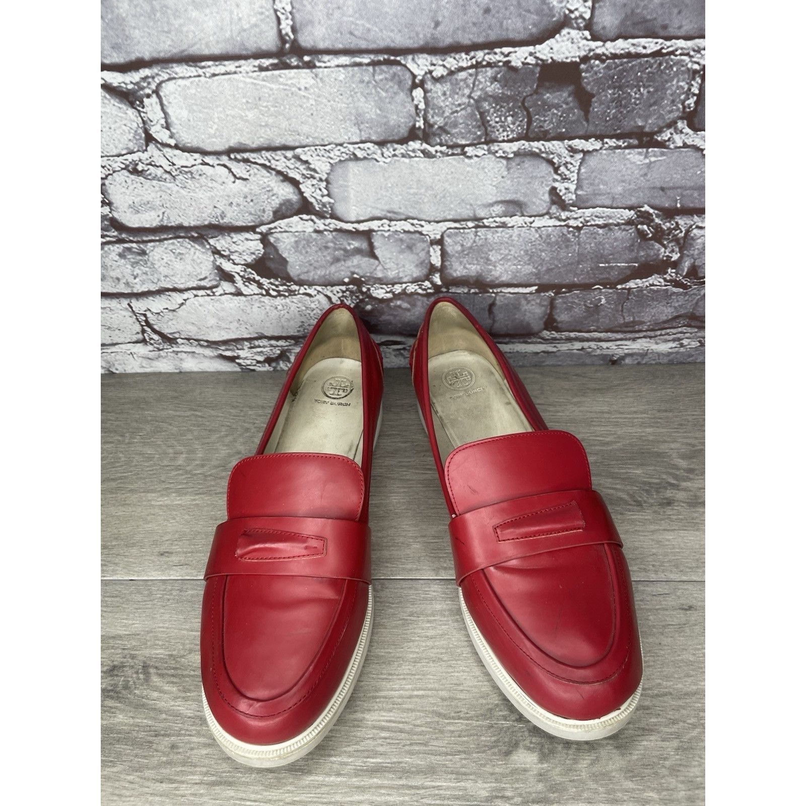 Tory Burch Tory Burch Red Leather Pocket Tee Casual Golf Shoes Women’s Size US 11 / IT 41 - 10 Thumbnail