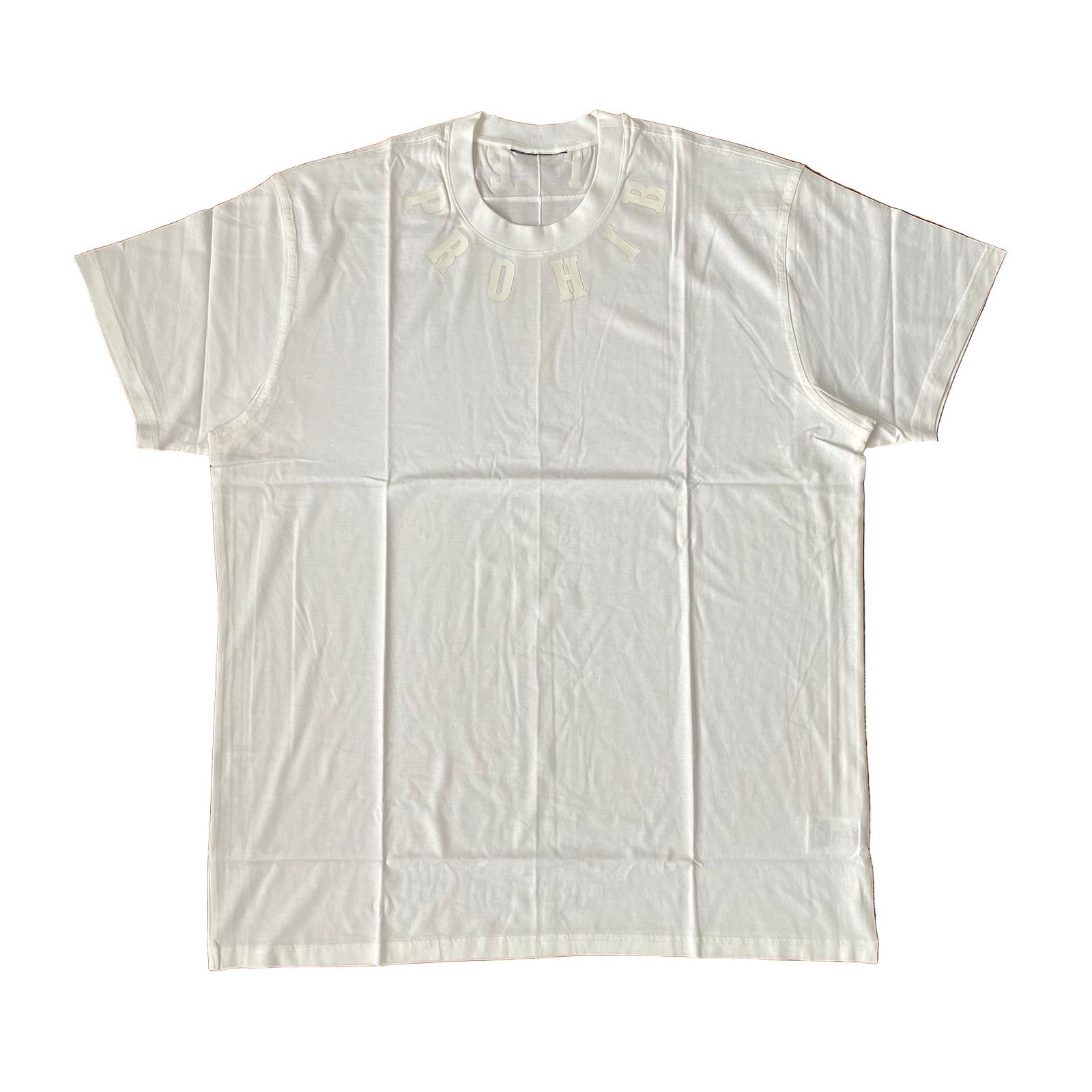 Givenchy White Prohibited Collar Print Oversized T-Shirt Size US L / EU 52-54 / 3 - 1 Thumbnail