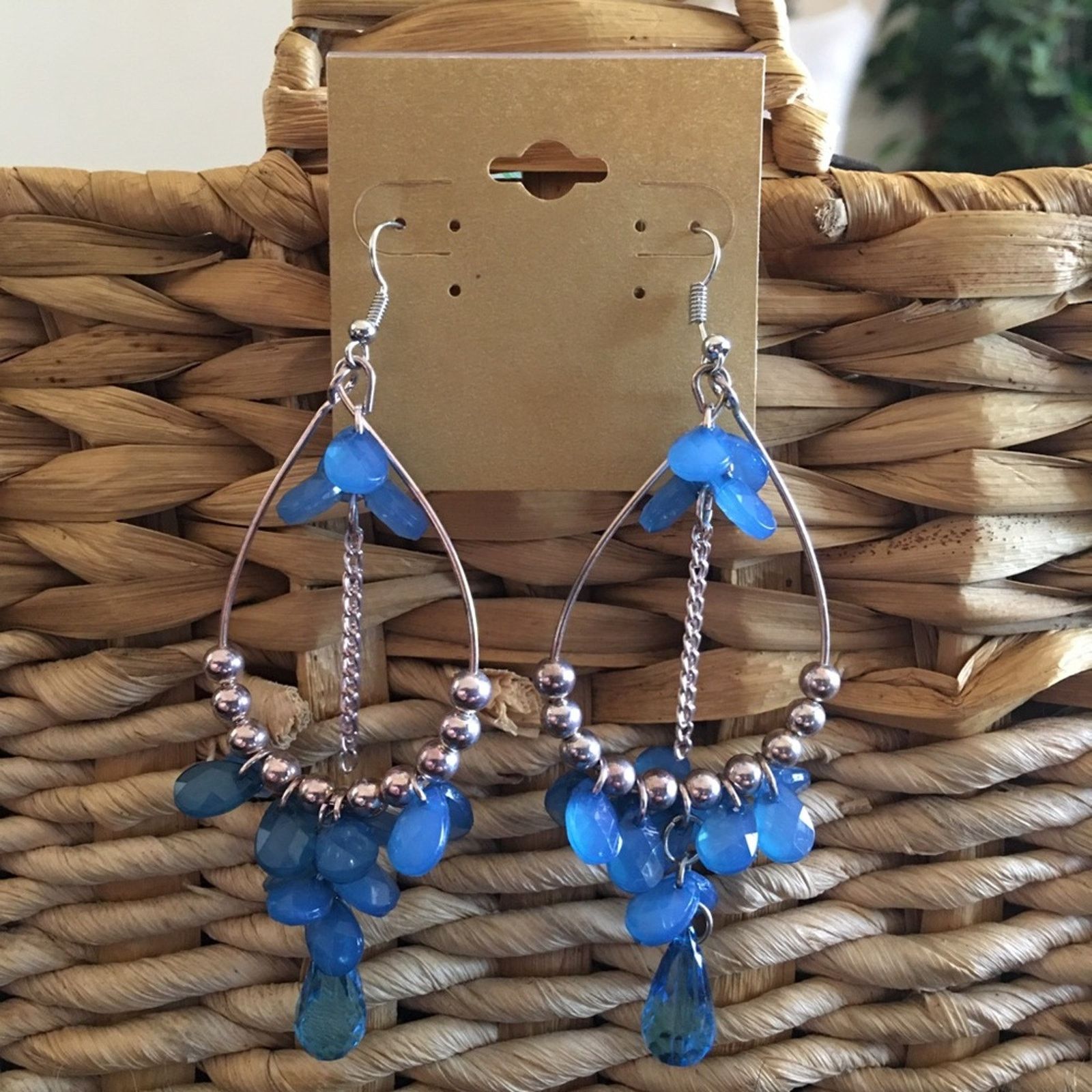 Jewelry Elegant chandelier style faceted bead earrings Size ONE SIZE - 1 Thumbnail