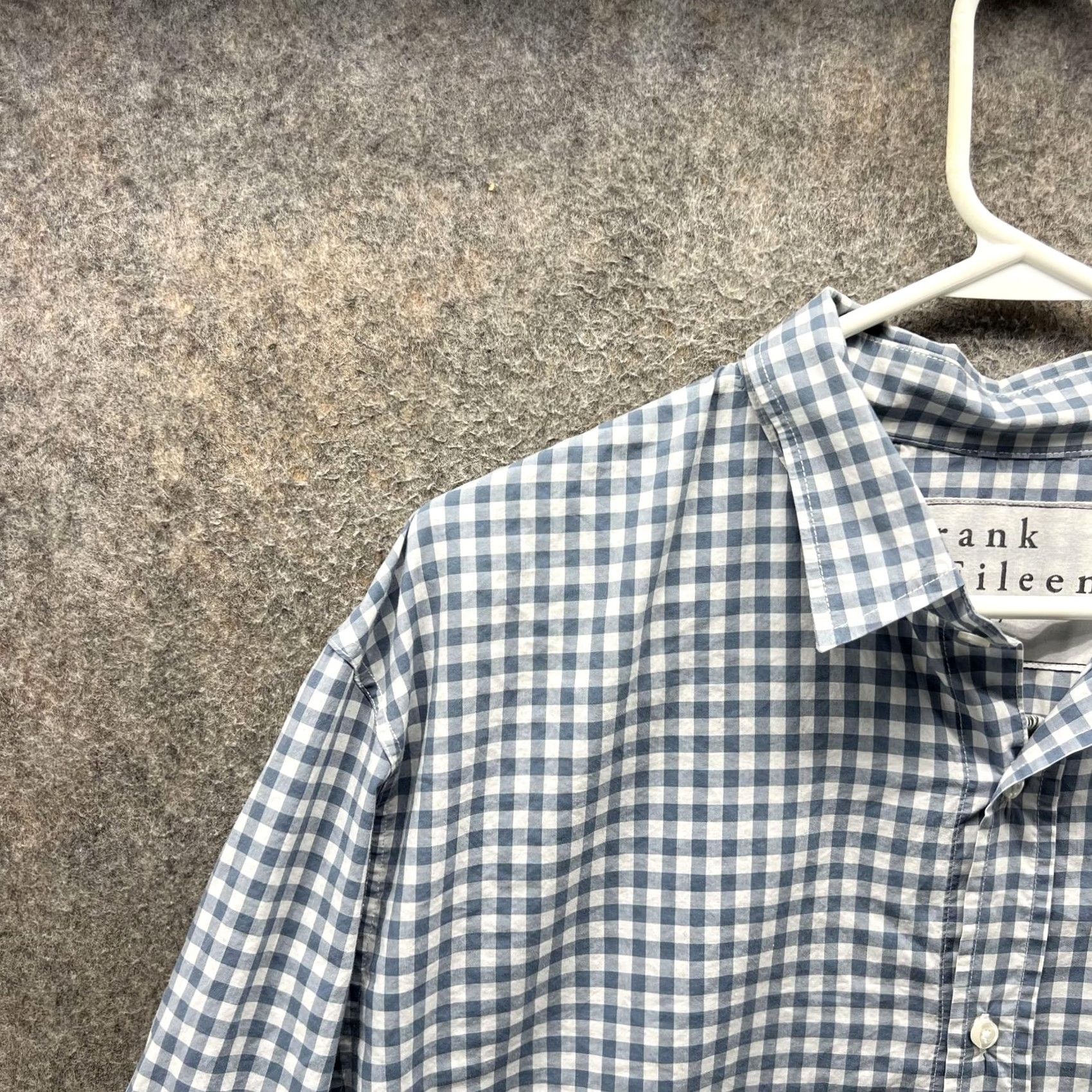 Frank & Eileen Frank & Eileen Shirt Mens XL Blue Gingham Check Button Front Italy Long Sleeve Size US XL / EU 56 / 4 - 4 Thumbnail
