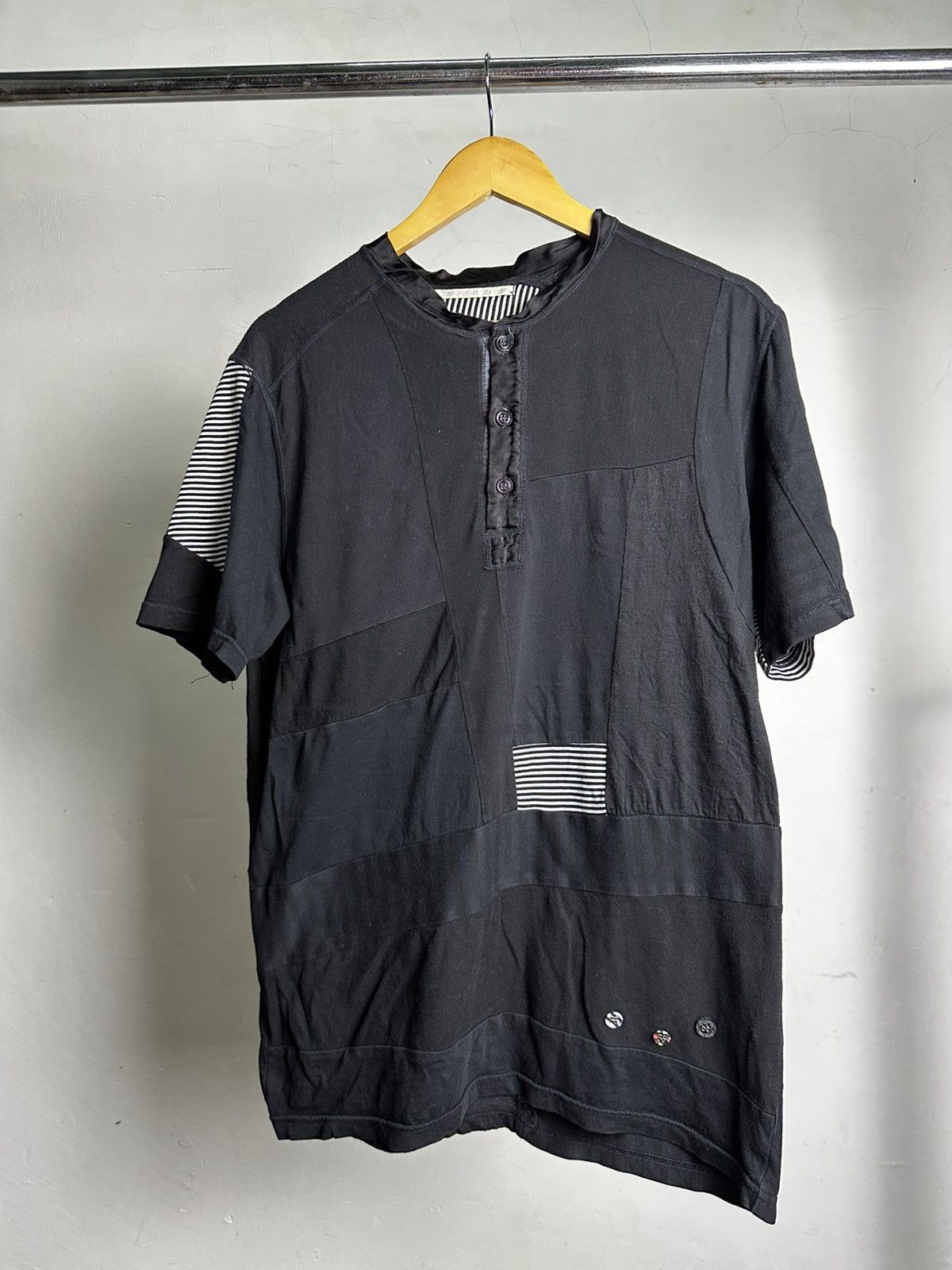 Diet Butcher Slim Skin × Japanese Brand Diet Bucher Slim Skin Patchwork Button Tshirt Size US M / EU 48-50 / 2 - 8 Thumbnail