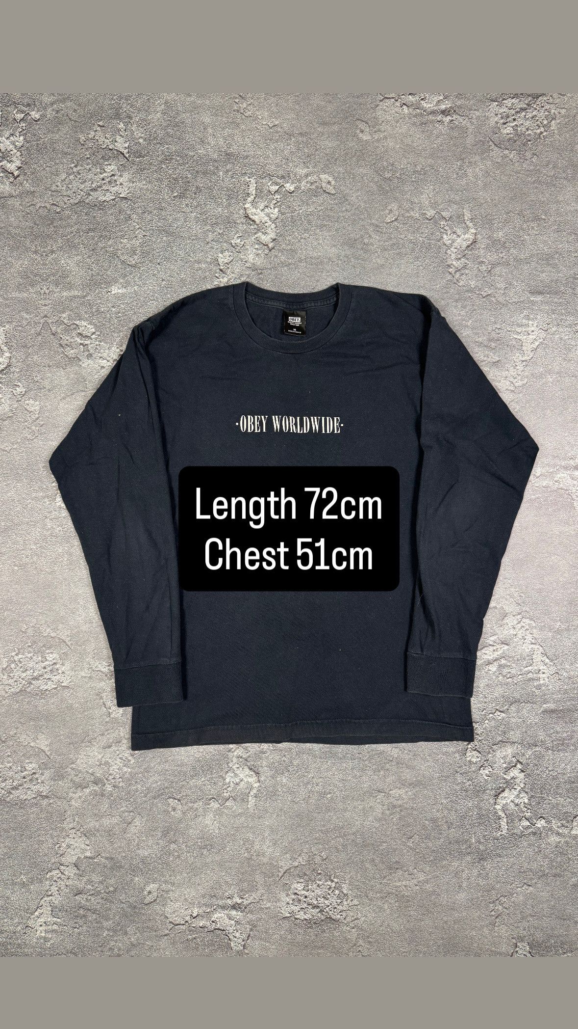 Obey Obey Worldwide Black Long Sleeve Shirt Size M Streetwear Size US M / EU 48-50 / 2 - 2 Thumbnail