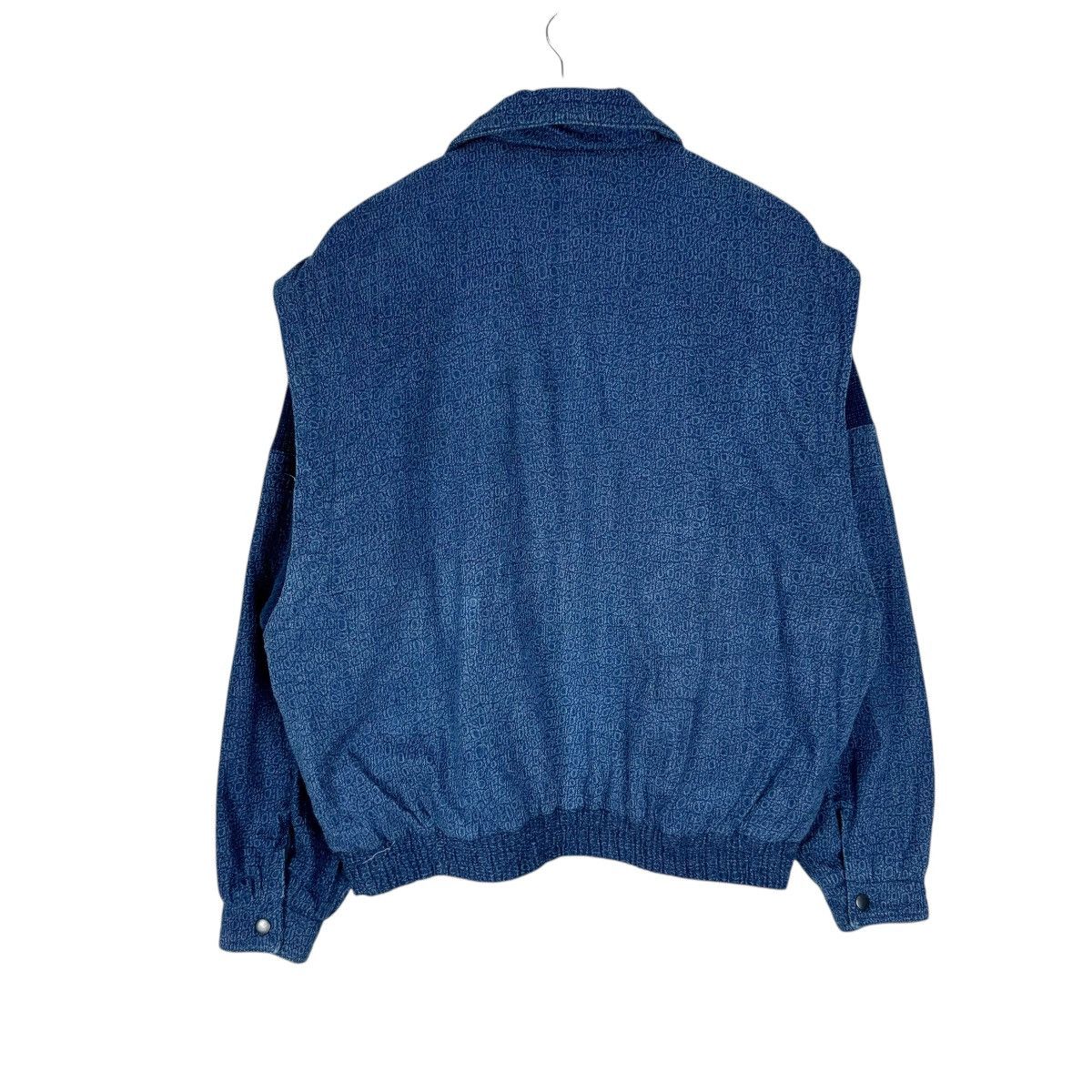 Issey Miyake 🌟VINTAGE 80s VISE DENIM BONDAGE BOMBER JACKET Size US M / EU 48-50 / 2 - 13 Thumbnail