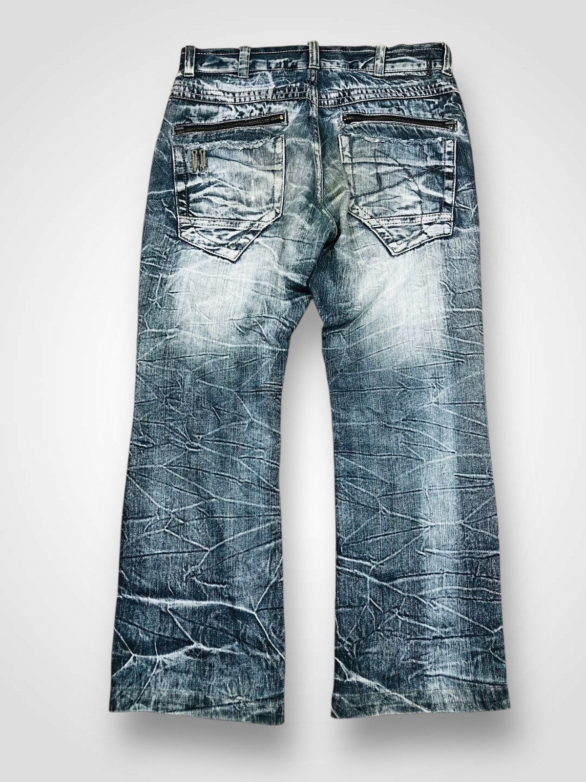 Other Blow By Blue Distress Bootcut Jeans (34) Size US 31 - 2 Thumbnail
