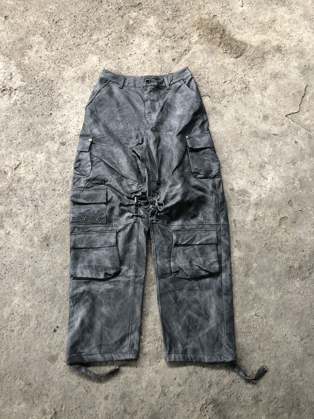 Maniere De Vior × Vintage Maniere De Vior Marble Leather Multi Pocket Pants Size 30" / US 8 / IT 44 - 1 Thumbnail