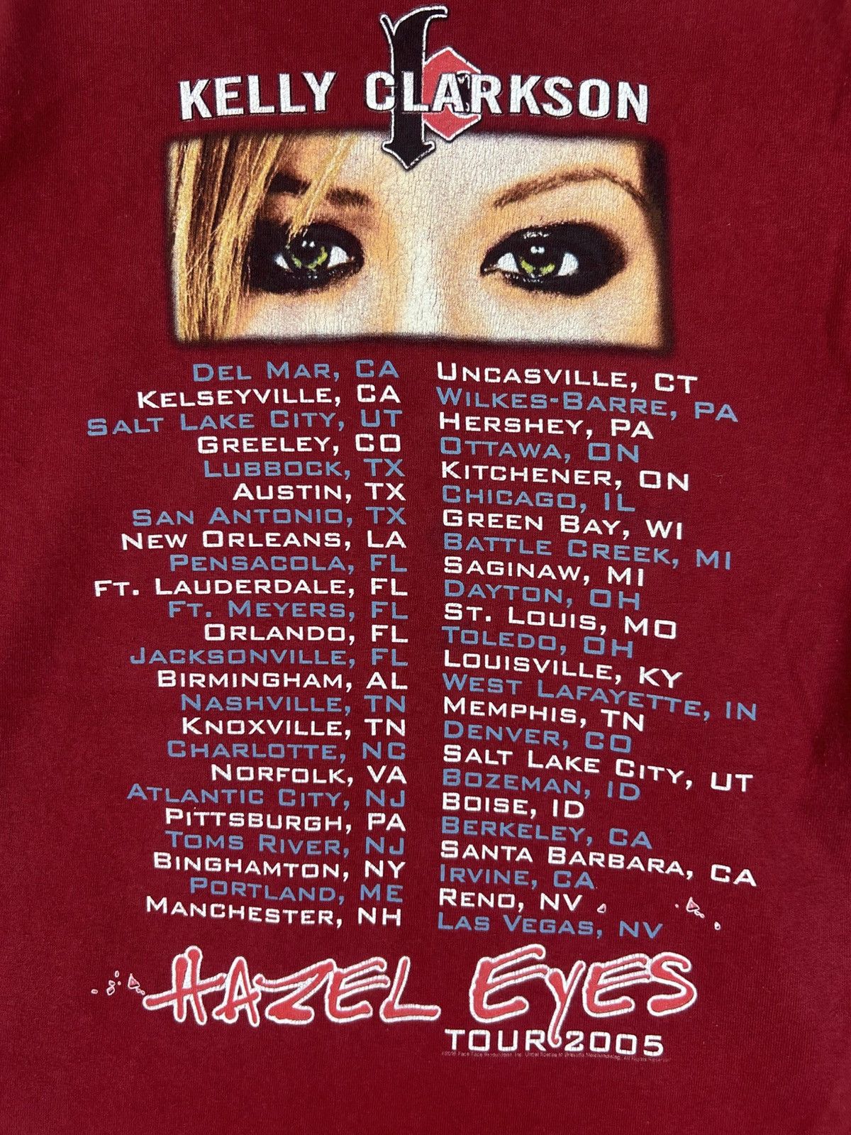 Band Tees × Vintage Vintage Kelly Clarkson Hazel Eyes Tour 2005/ American Idol Size US S / EU 44-46 / 1 - 5 Thumbnail