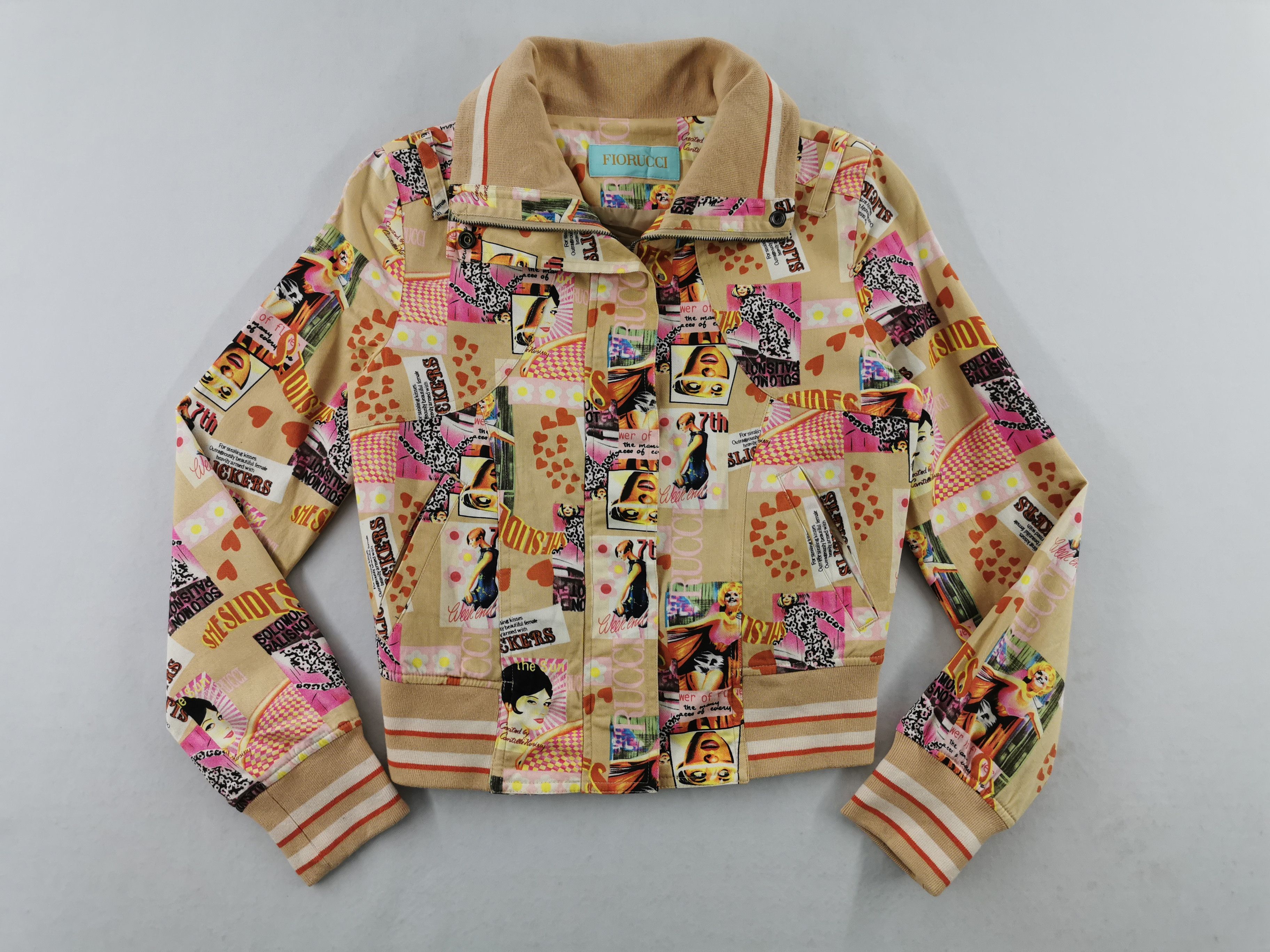 Fiorucci Vintage Fiorucci Overprint Denim Jacket Womens Size S Size S / US 4 / IT 40 - 4 Thumbnail