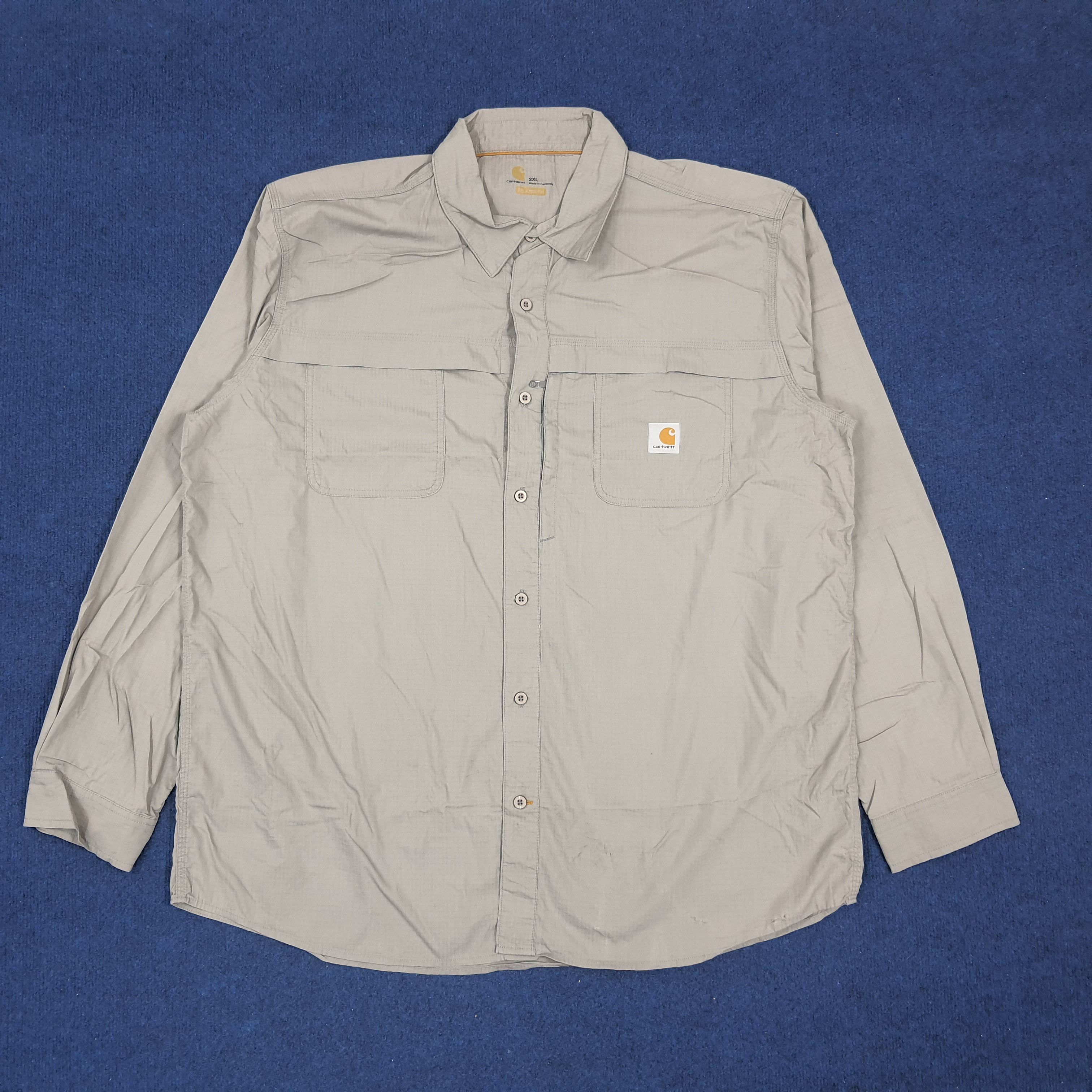 Vintage Carhartt Force Button Up Work Shirt