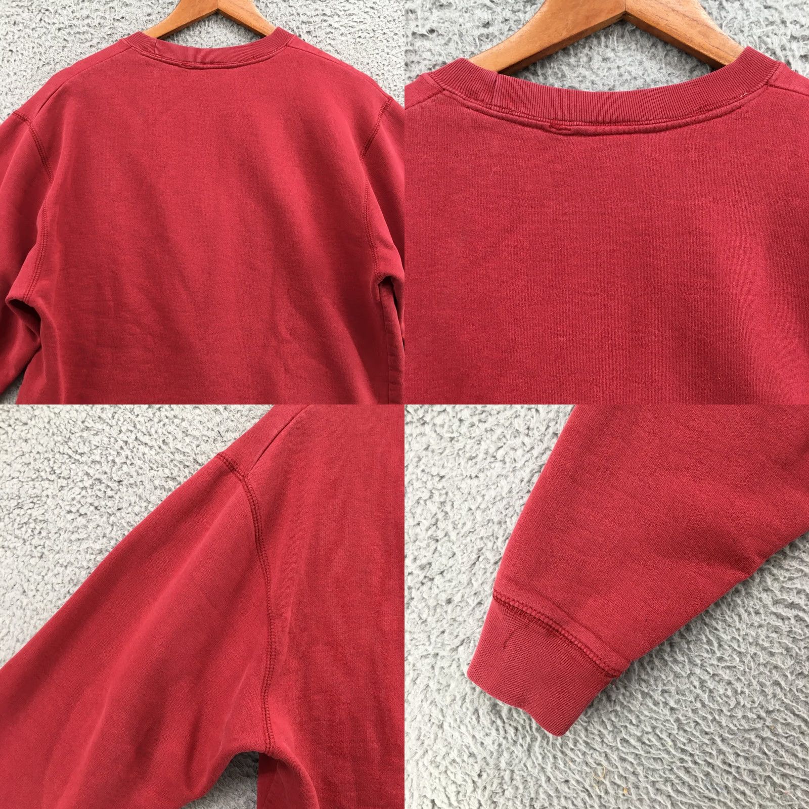 Old Navy Old Navy Pullover Sweatshirt Mens Small Red Fleece Lined Cotton Blend Crew Neck Size S / US 4 / IT 40 - 9 Thumbnail