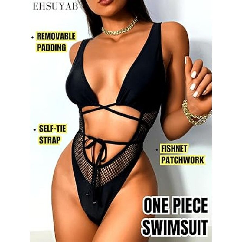 Other EHSUYAB Sexy One Piece Swimsuit for Women, Plunge Swimsuits Size ONE SIZE - 2 Thumbnail