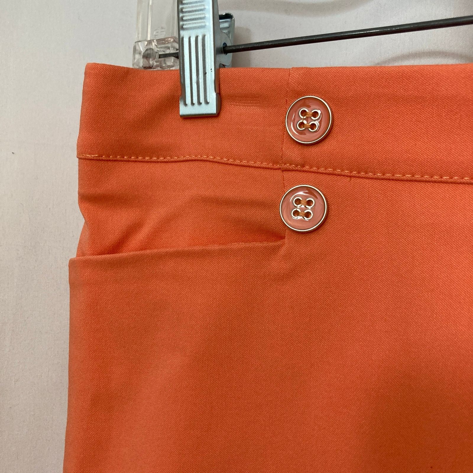 Other Verve Blues Salmon Pink Orange Pull On Button Bermuda Shorts Size 30" / US 8 / IT 44 - 3 Thumbnail