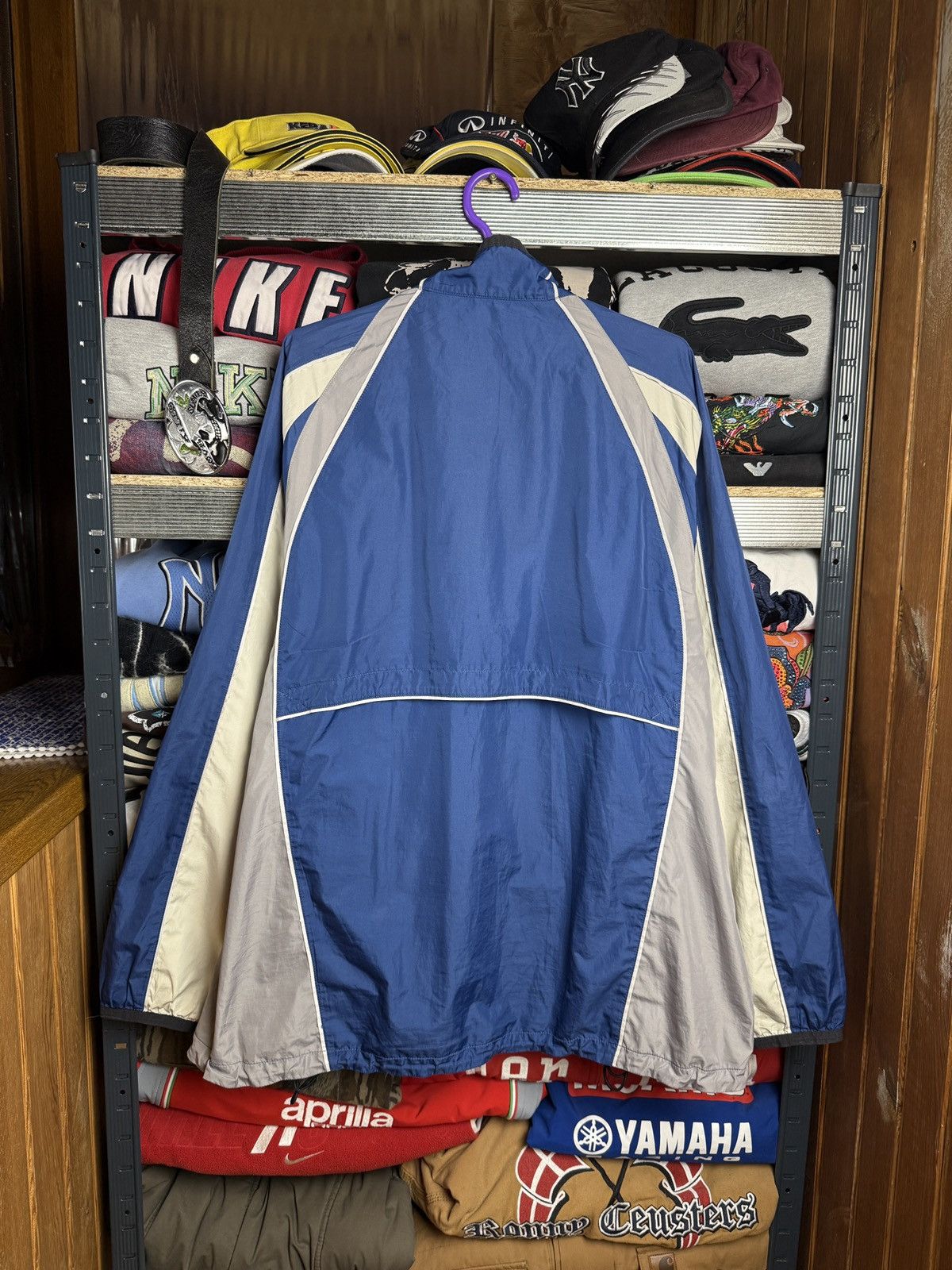 Nike NIKE Vintage Full Zip Light Nylon Jacket Navy Size US XL / EU 56 / 4 - 2 Thumbnail