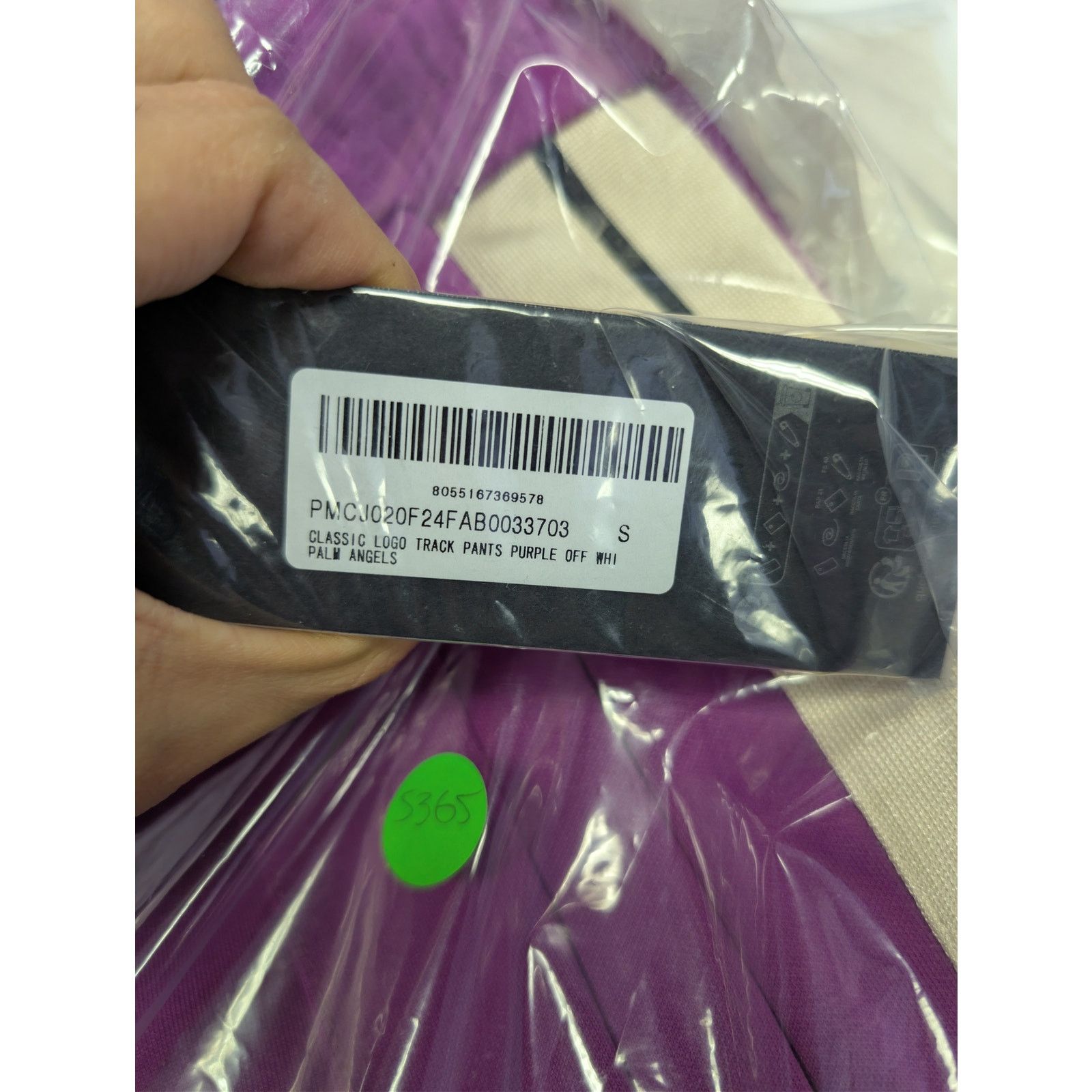 Palm Angels o1rshd1 Q:2 / Classic Logo Track Pants in Purple / Off White Size US 30 / EU 46 - 22 Thumbnail