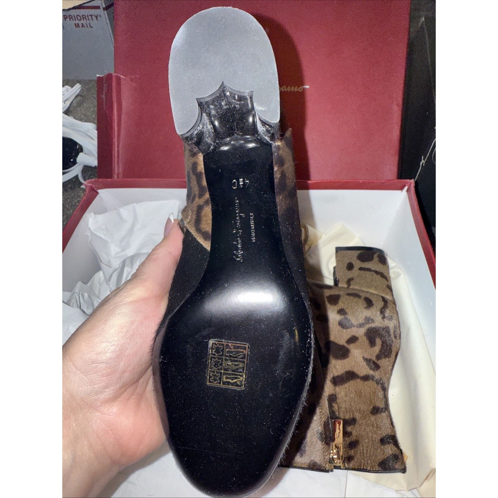 Salvatore Ferragamo Salvatore Ferragamo NOCETO 55 Pony Hair Heeled Boots Sz 4.5C Size US 4.5 / IT 34.5 - 4 Thumbnail