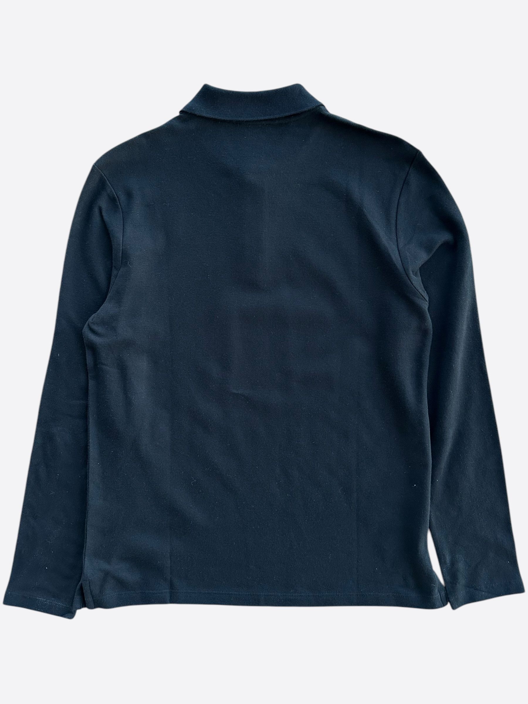 Louis Vuitton Louis Vuitton Black Embroidered Logo Polo Longsleeve T-Shirt Size US M / EU 48-50 / 2 - 2 Thumbnail