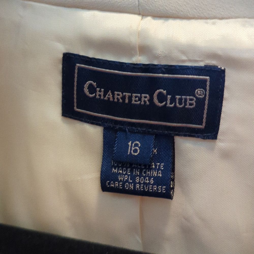 Charter Club Charter Club 100% Silk Women's Off-white Double Breasted Bl Size XXL / US 16-18 / IT 52-54 - 3 Thumbnail