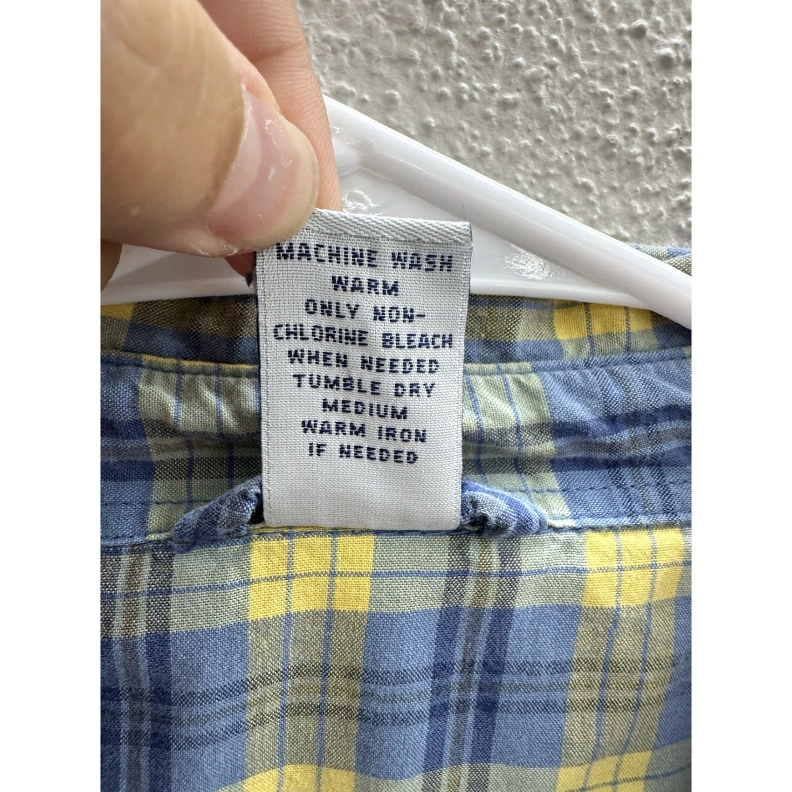 Gap Gap Factory Store Mens Shirt XL Blue Yellow Plaid ShortSleeve Pearl Snap Up Size US XL / EU 56 / 4 - 5 Thumbnail