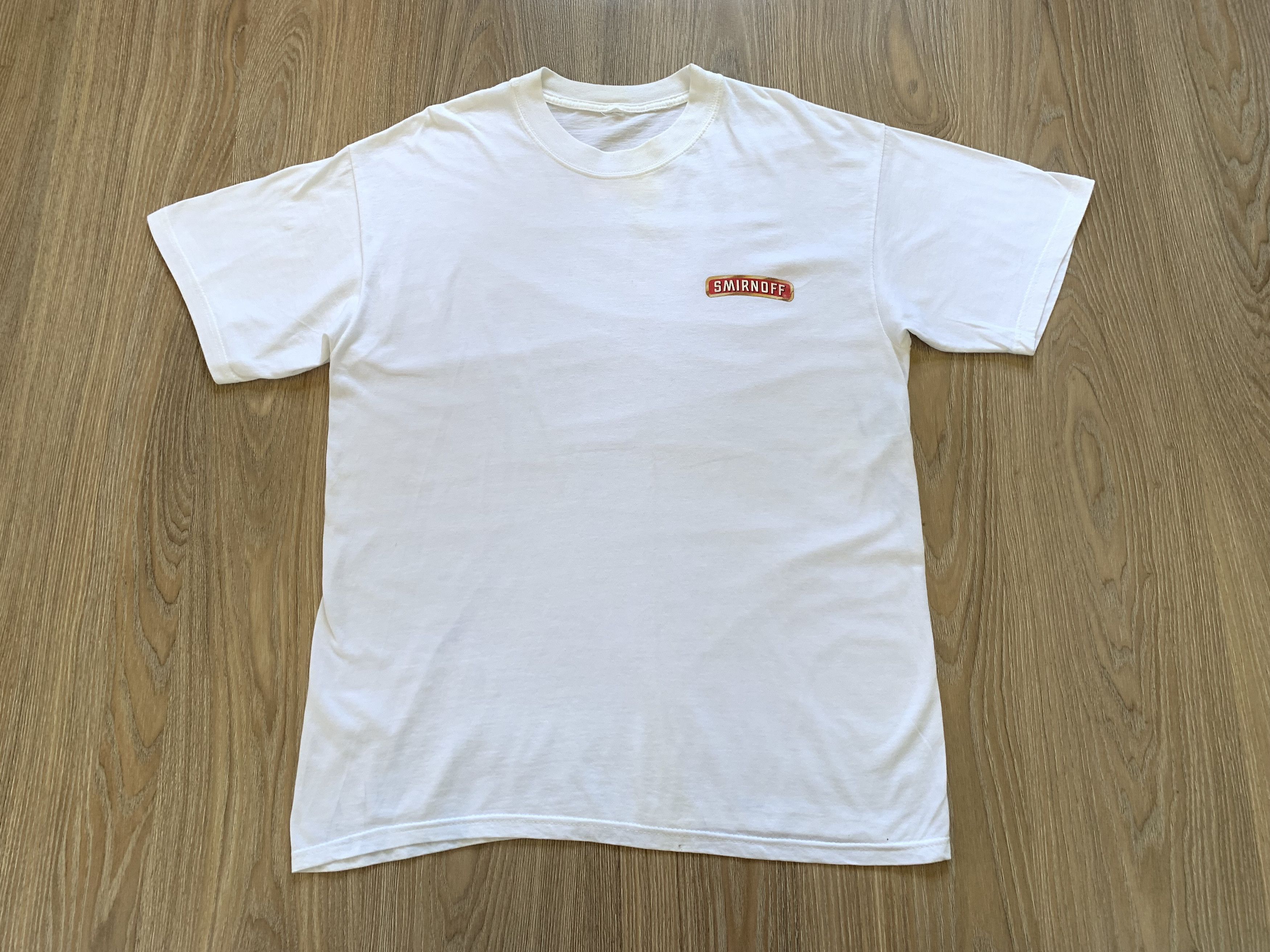 Other Vintage Smirnoff Vodka White T Shirt Size US L / EU 52-54 / 3 - 2 Thumbnail