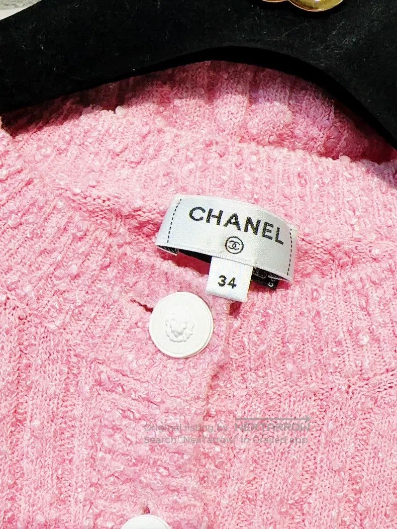 Chanel Chanel 22P pink knitted short-sleeved dress Size XXS / US 00 / IT 34 - 6 Thumbnail