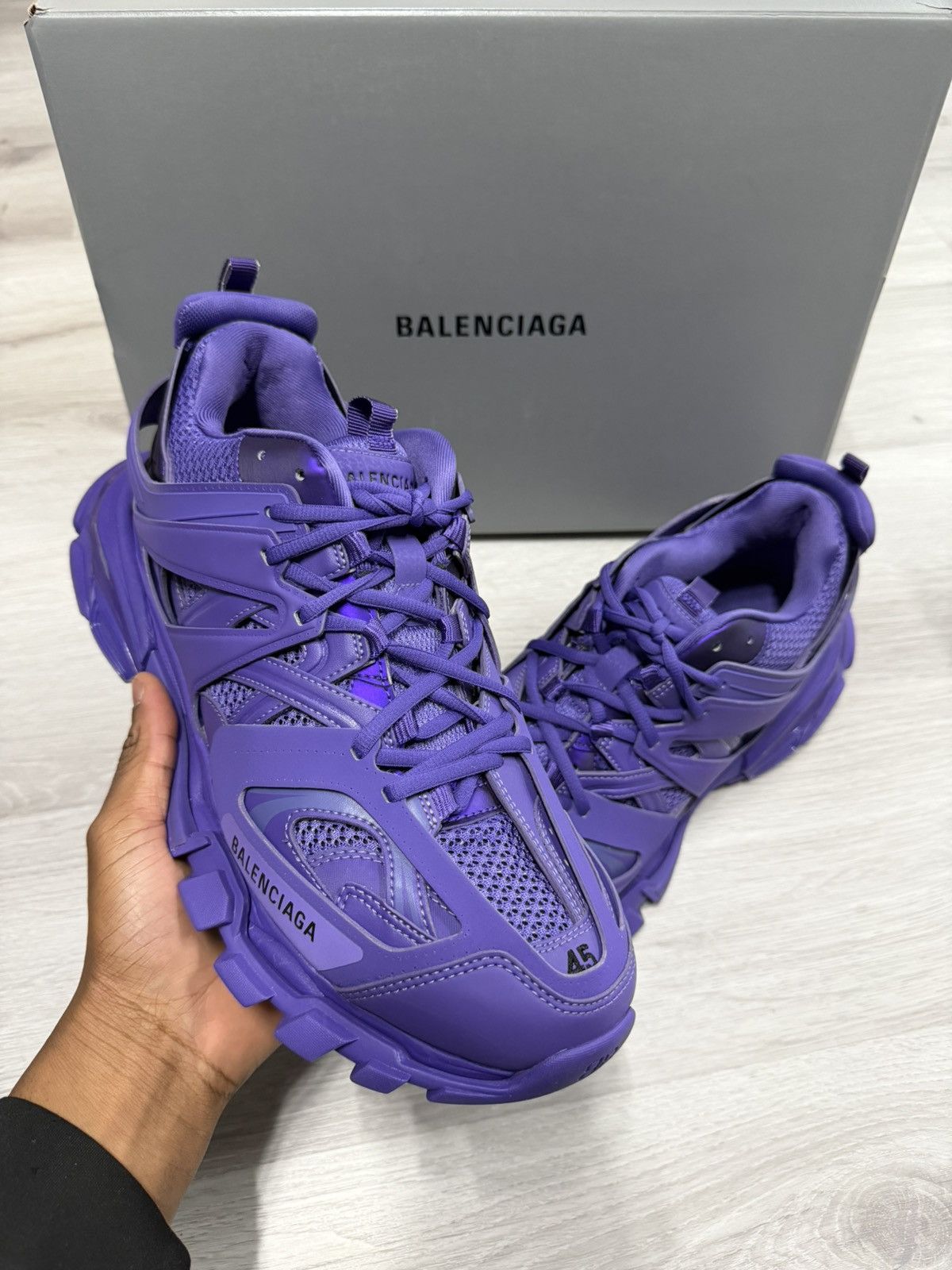 Balenciaga Balenciaga Track Sneaker Purple Size US 12 / EU 45 - 1 Thumbnail