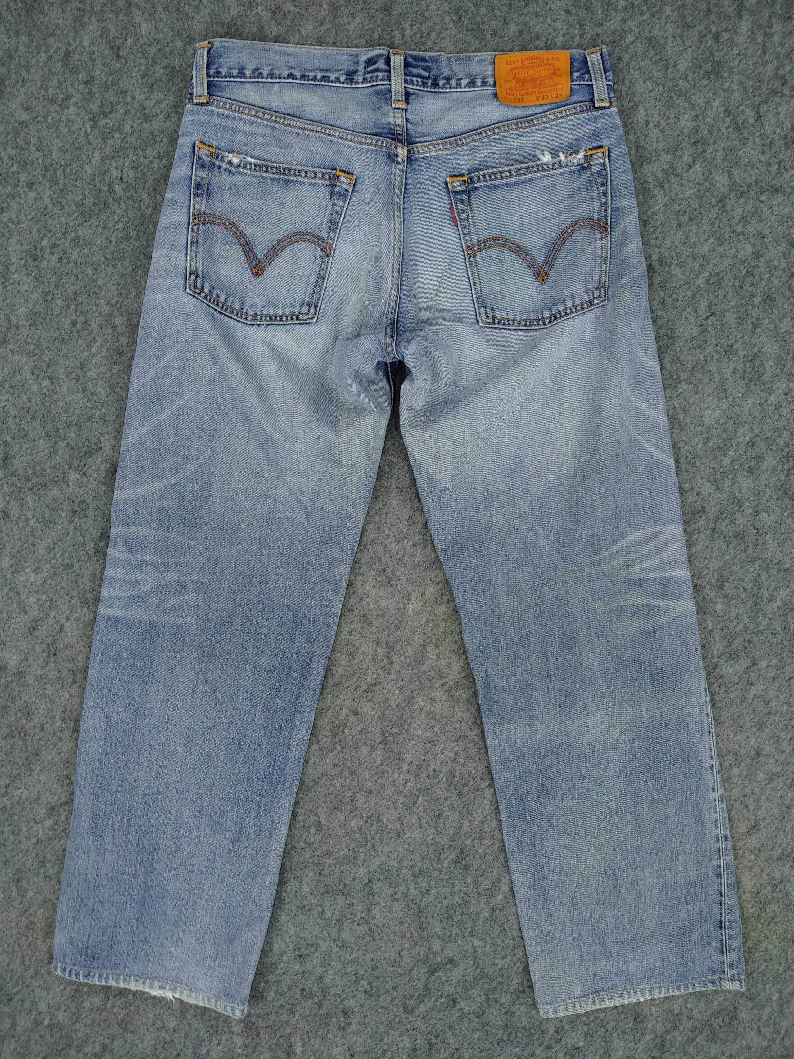Levi's Classic Levi's 503 Distressed Ripped Denim 34 x 29.5 -JN085 Size US 34 / EU 50 - 2 Thumbnail