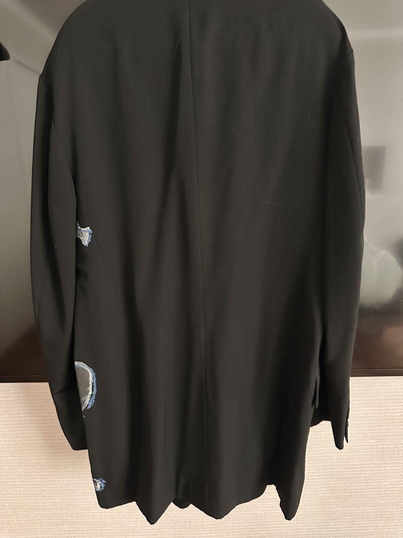 Yohji Yamamoto POUR HOMME Deformation Collar Print Jacket HK-J53-126 Size US L / EU 52-54 / 3 - 4 Thumbnail