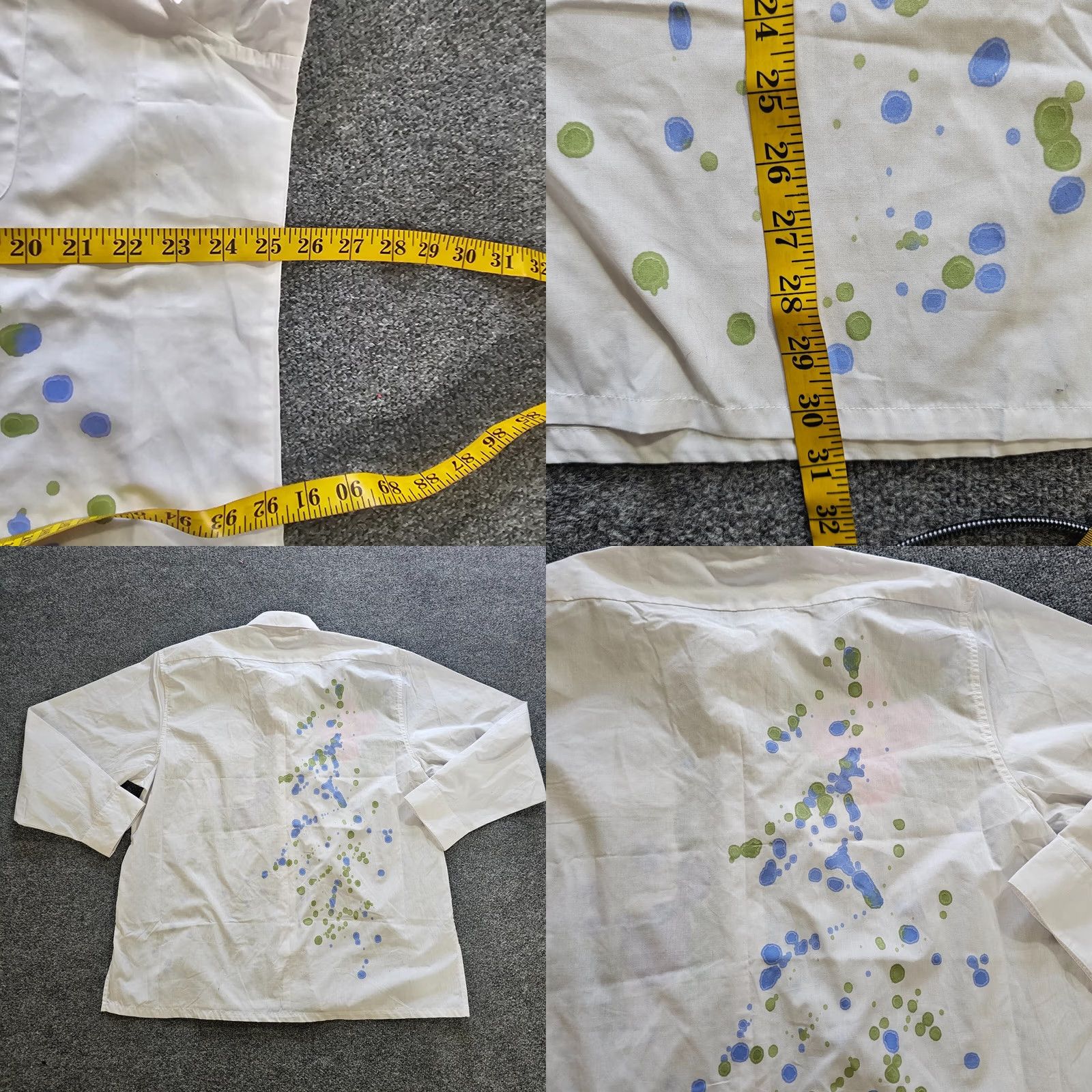 Vintage Victoria Top Women’s XL White Pink Floral Hand Painted Button Casual Blouse Size XL / US 12-14 / IT 48-50 - 8 Thumbnail