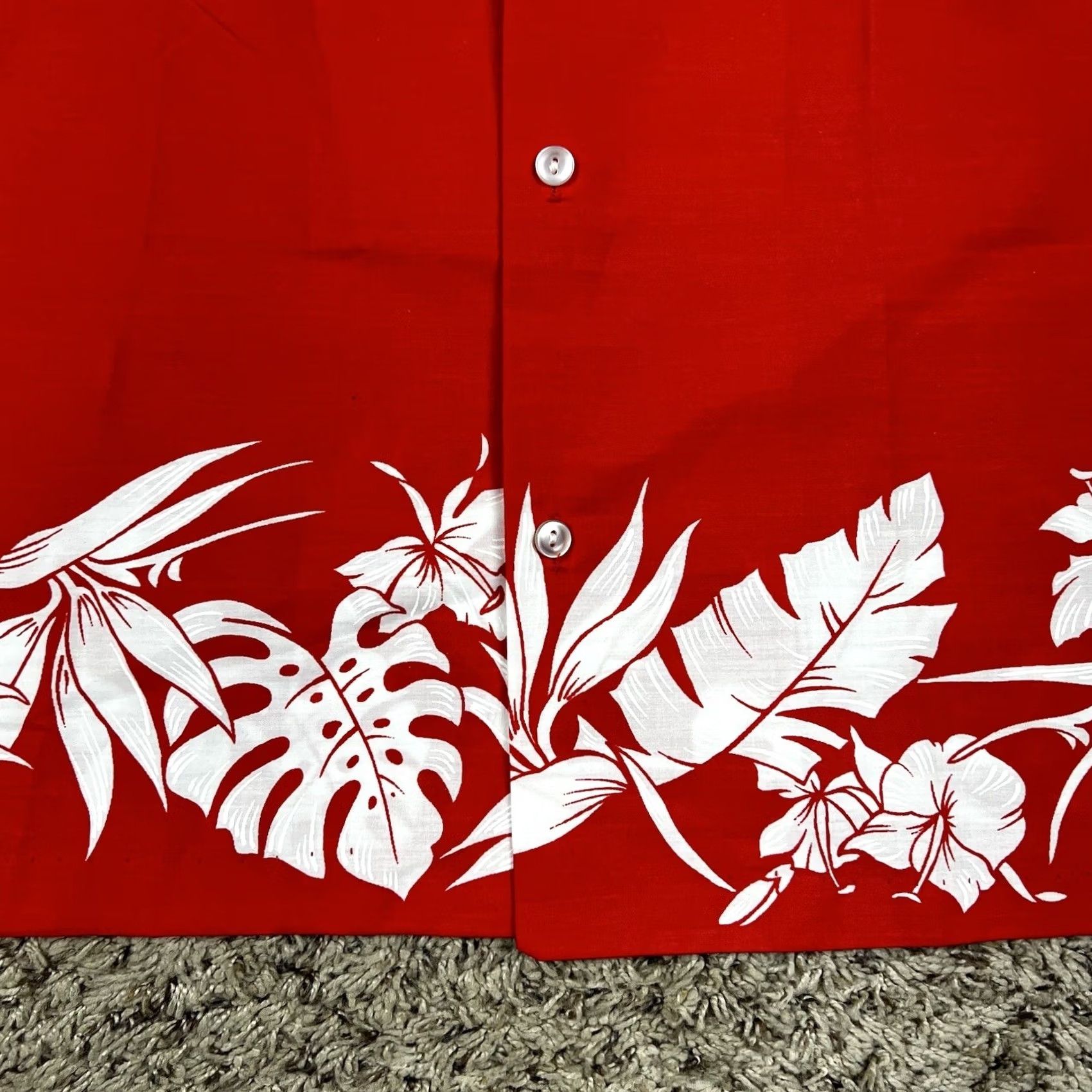 Vintage VINTAGE Shoreline Hawaii Beach Shirt Mens L Red White Floral Button Up Size US L / EU 52-54 / 3 - 7 Thumbnail