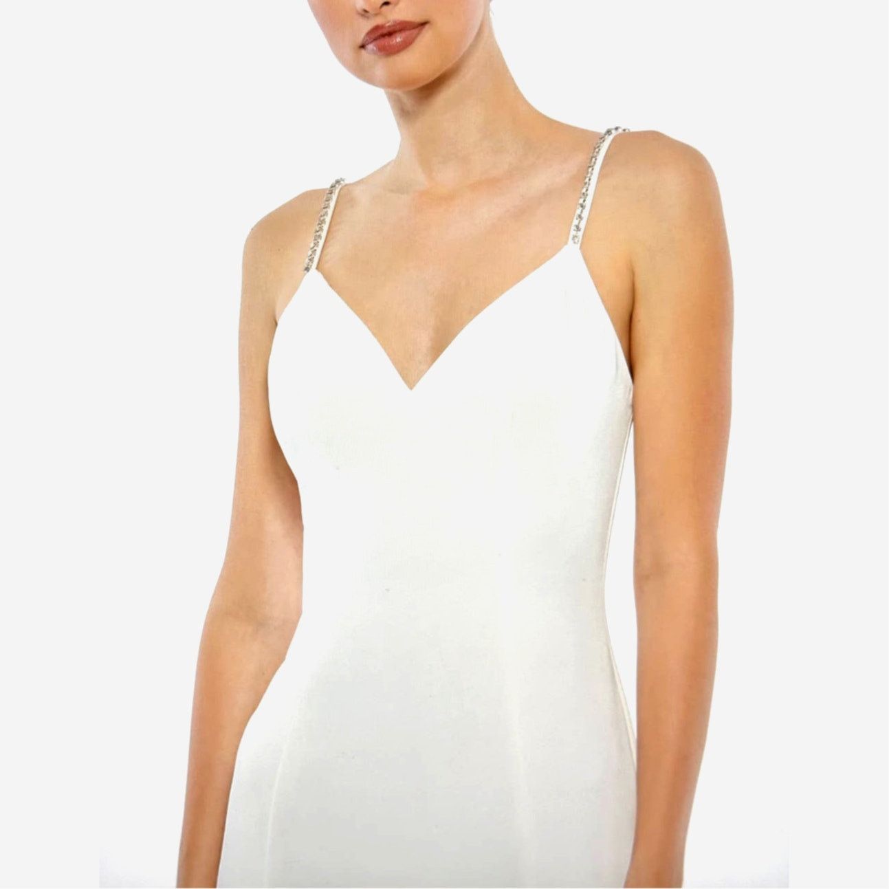 Other Mac Duggal Sweetheart Evening Gown Rhinestone Accent White 2 Size XS / US 0-2 / IT 36-38 - 4 Thumbnail