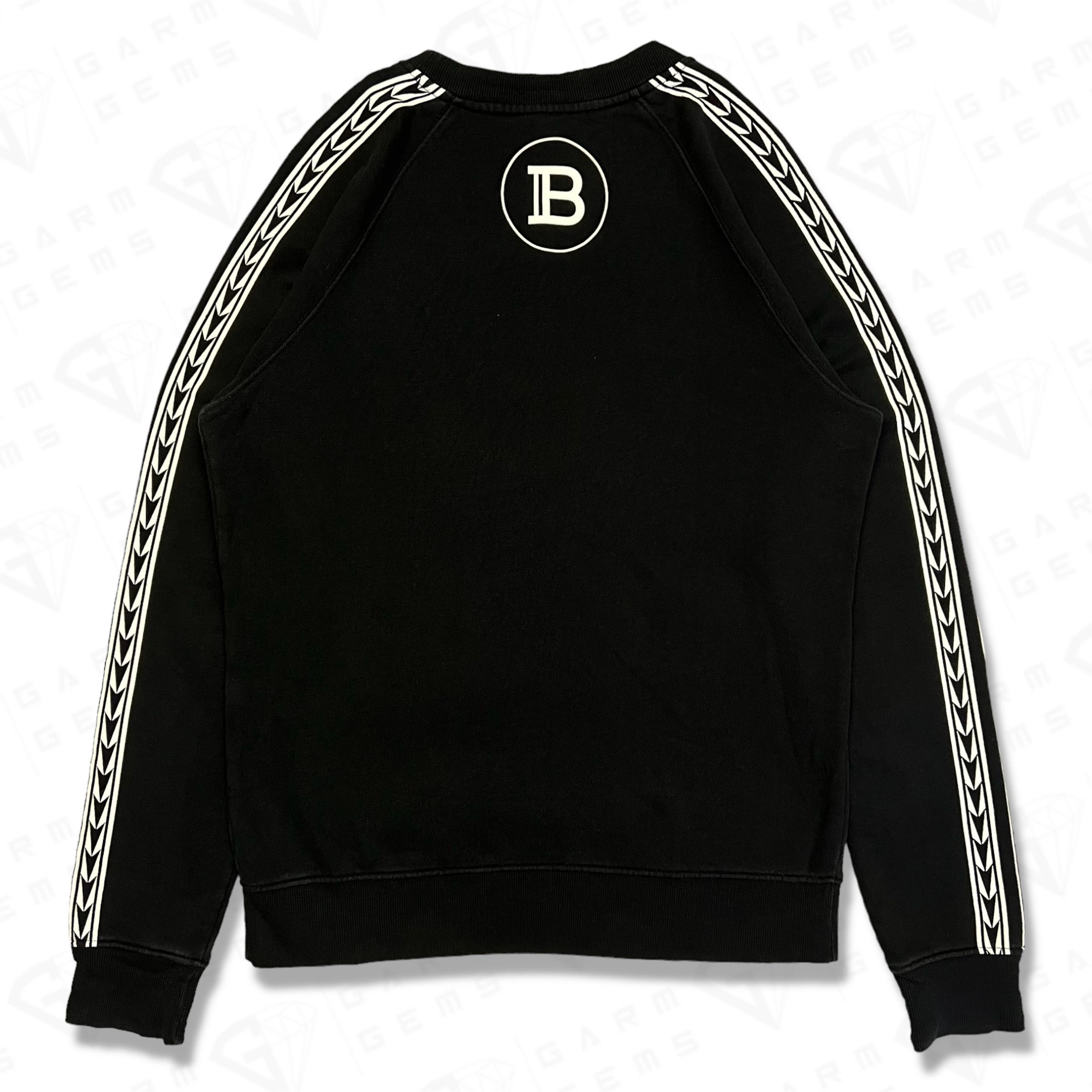 Balmain Balmain Stripe Logo Sweatshirt Size US M / EU 48-50 / 2 - 2 Thumbnail